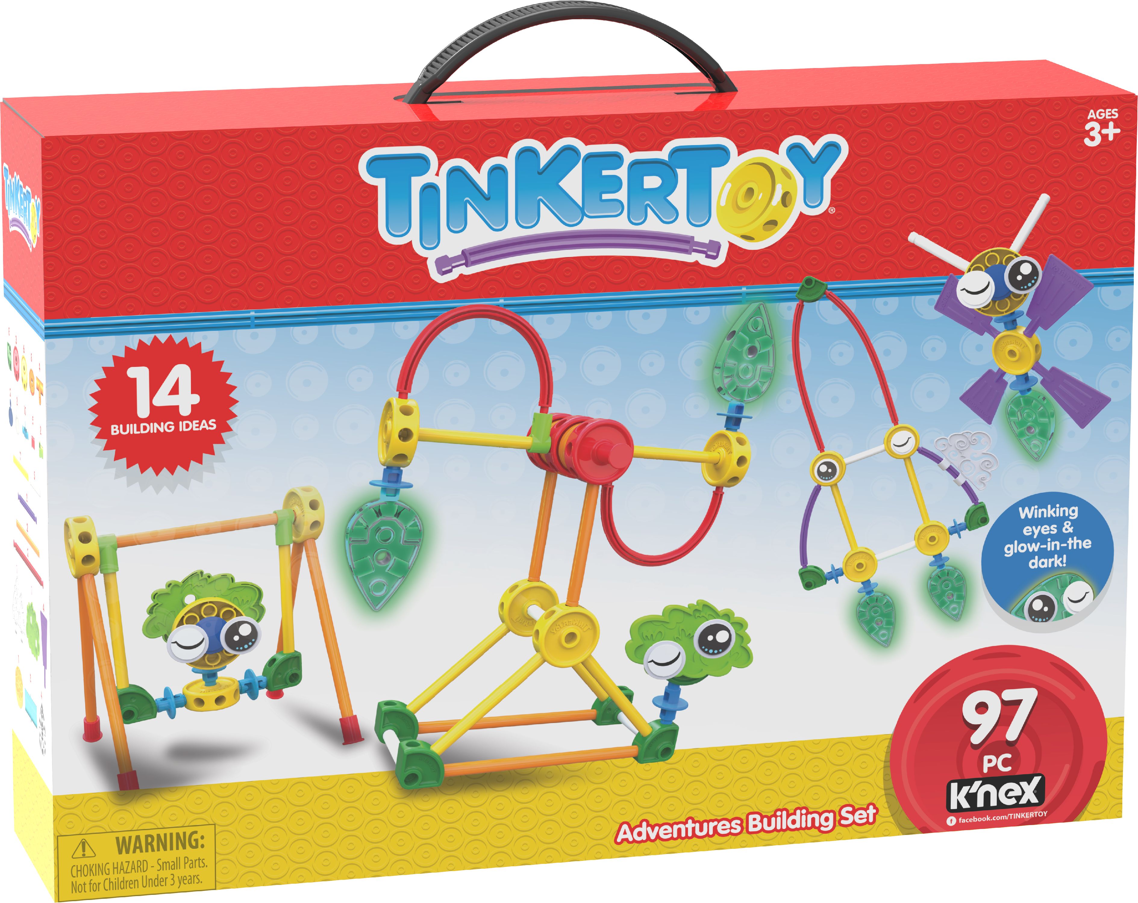 TINKERTOY Adventures Building Set - 97 Parts - Ages 3 and up - Creative Preschool Toy K'NEX