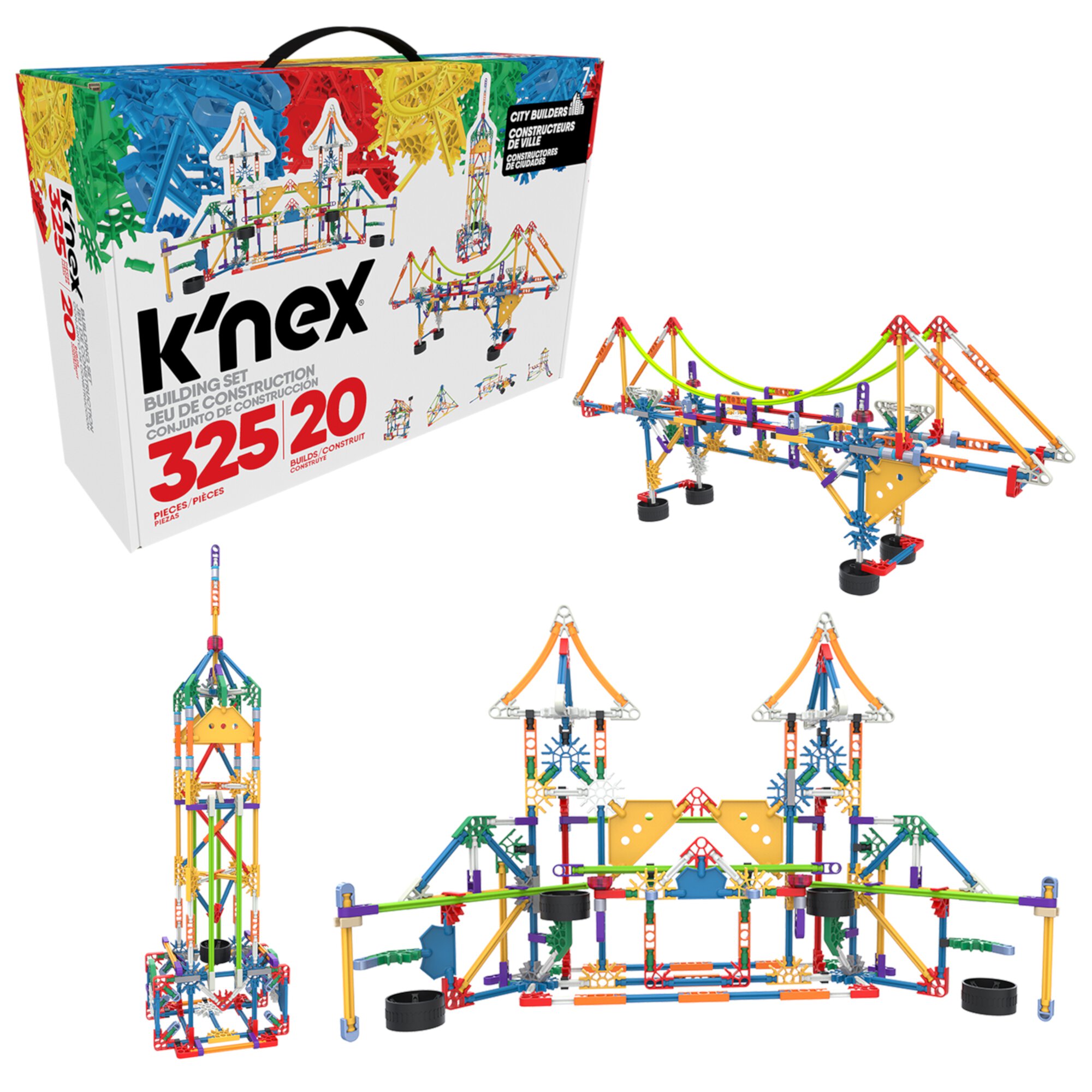 K'NEX Classics 325 Pc/ 20 Model City Builders Building Set K'NEX