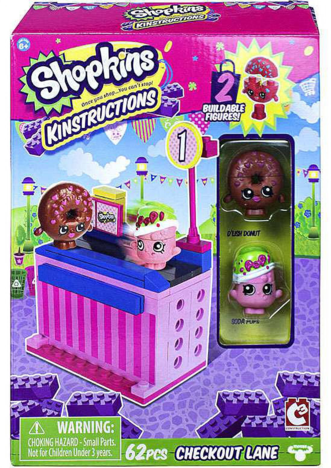 Shopkins Kinstrucions Checkout Lane Style 1 62 Pc Building Kit Shopkins