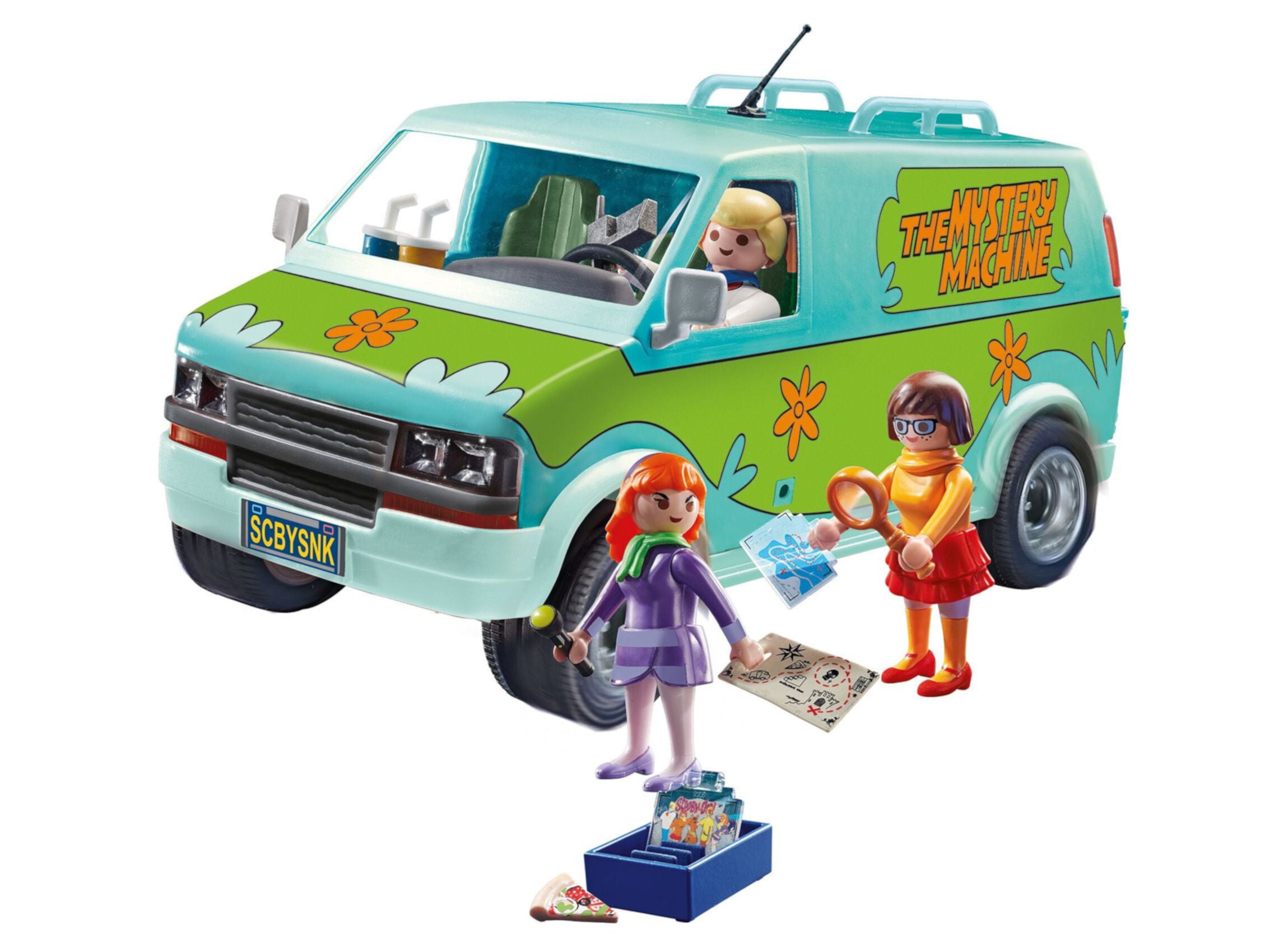 Игрушечный микроавтобус Scooby-Doo с Фредом, Дафной и Вельмой, для детей от 4 лет Playmobil