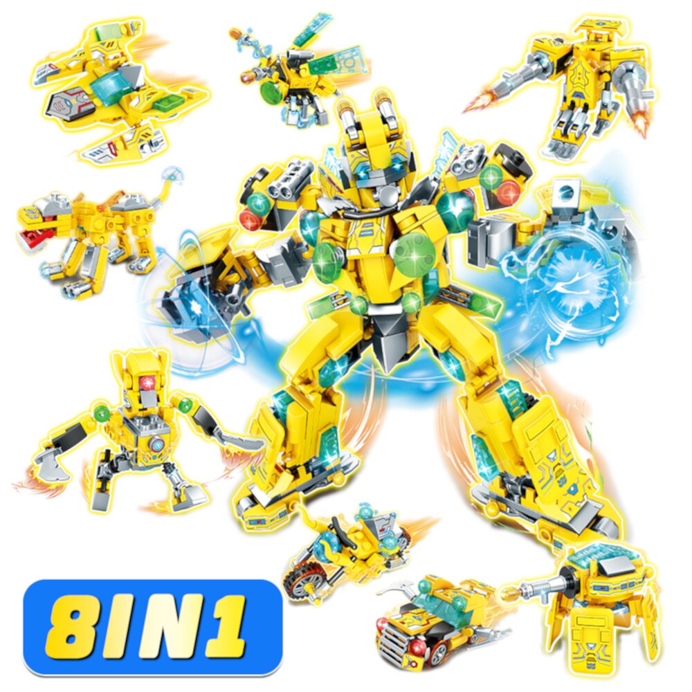 Robot Building Toys for Boys Age 6+ Year Old, Educational Building Bricks Vehicles Kit Gift for Kids ,Engineering Building Bricks for Kids Birthday Gift Present GPED