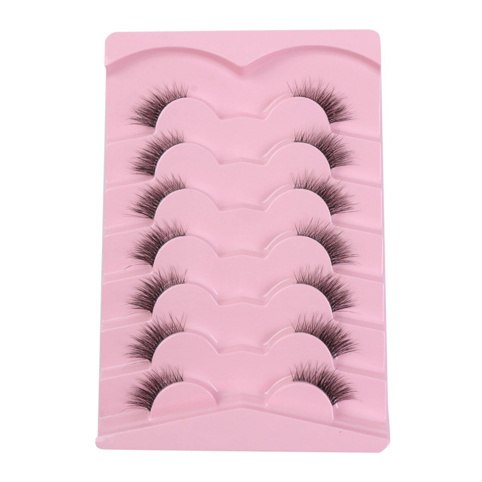 Half False Eyelashes Cat Eye Transparent Stem Eye Tail Lengthened Half Eye Natural Thick Eyelashes 7 Pairs Sandistore