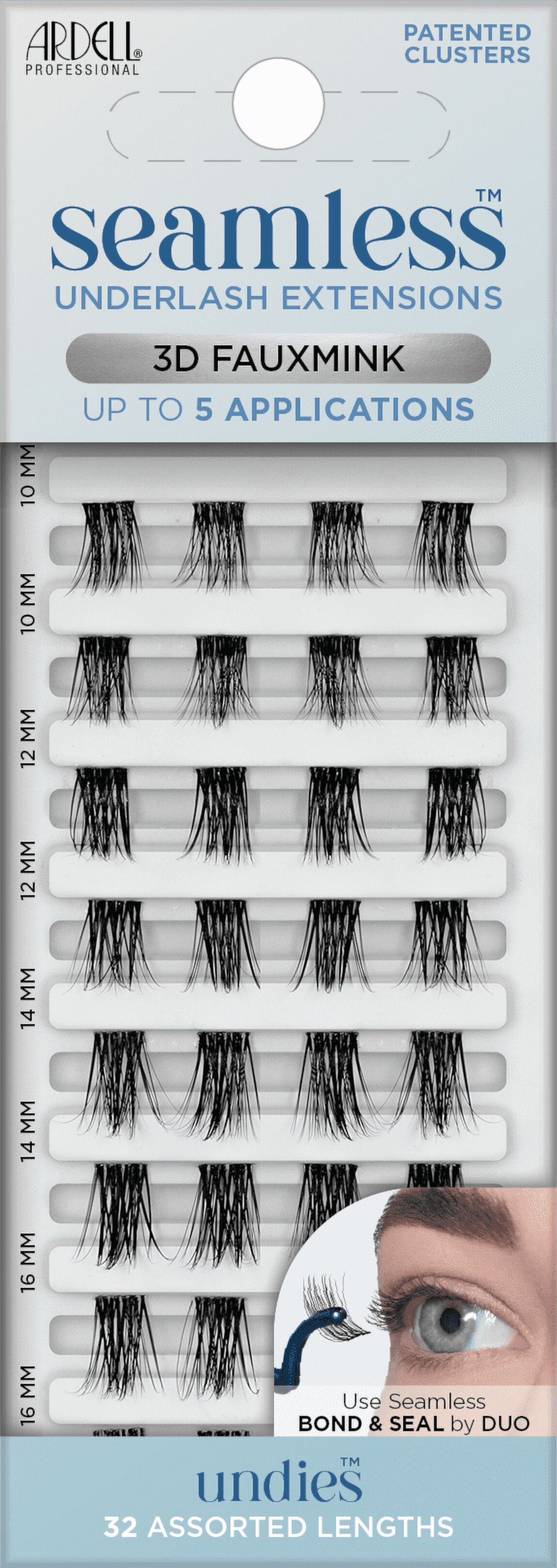 Ardell False Eyelashes Seamless Refill, 3D Faux Mink, Black ARDELL