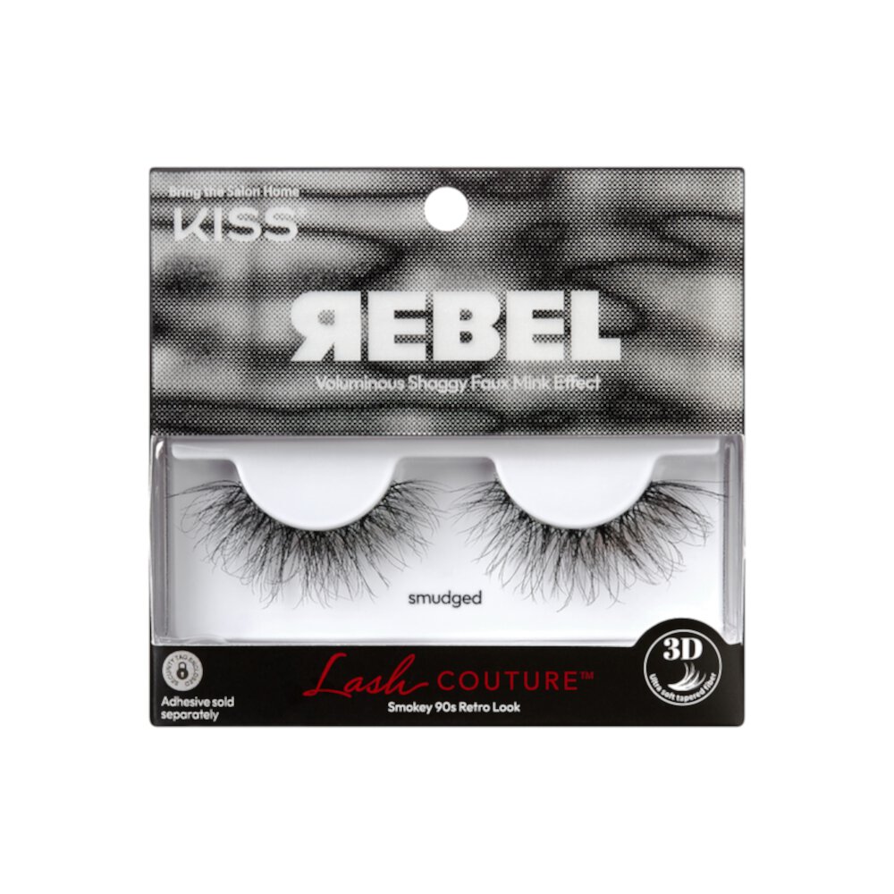 KISS Lash Couture Rebel, False Eyelashes, Smudged, 14 mm, 1 Pair Visit the KISS Store