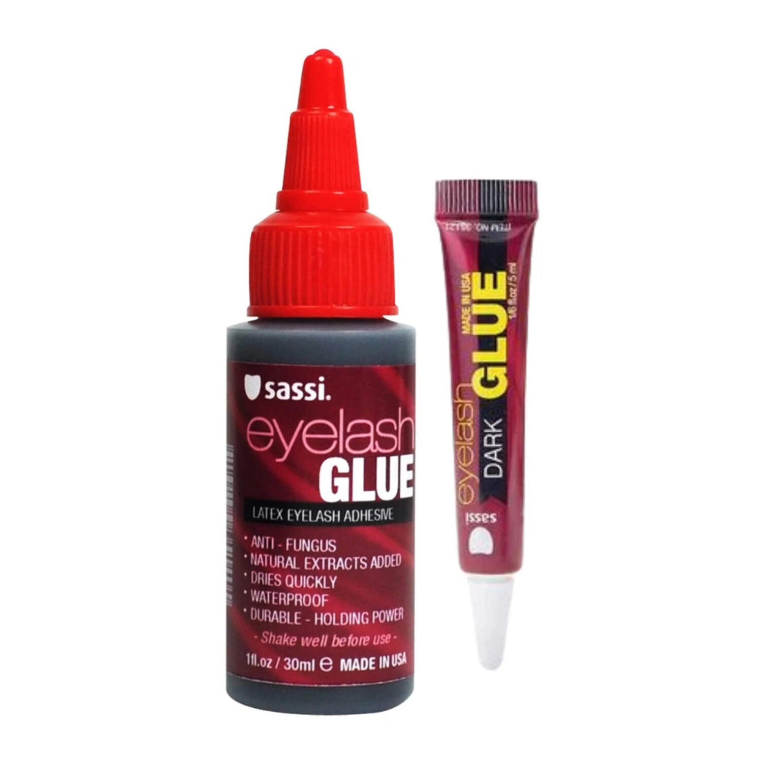 Sassi Eyelash Glue Dark 1 oz - Includes Free Bonus 5 ml Eyelash Glue Unknown