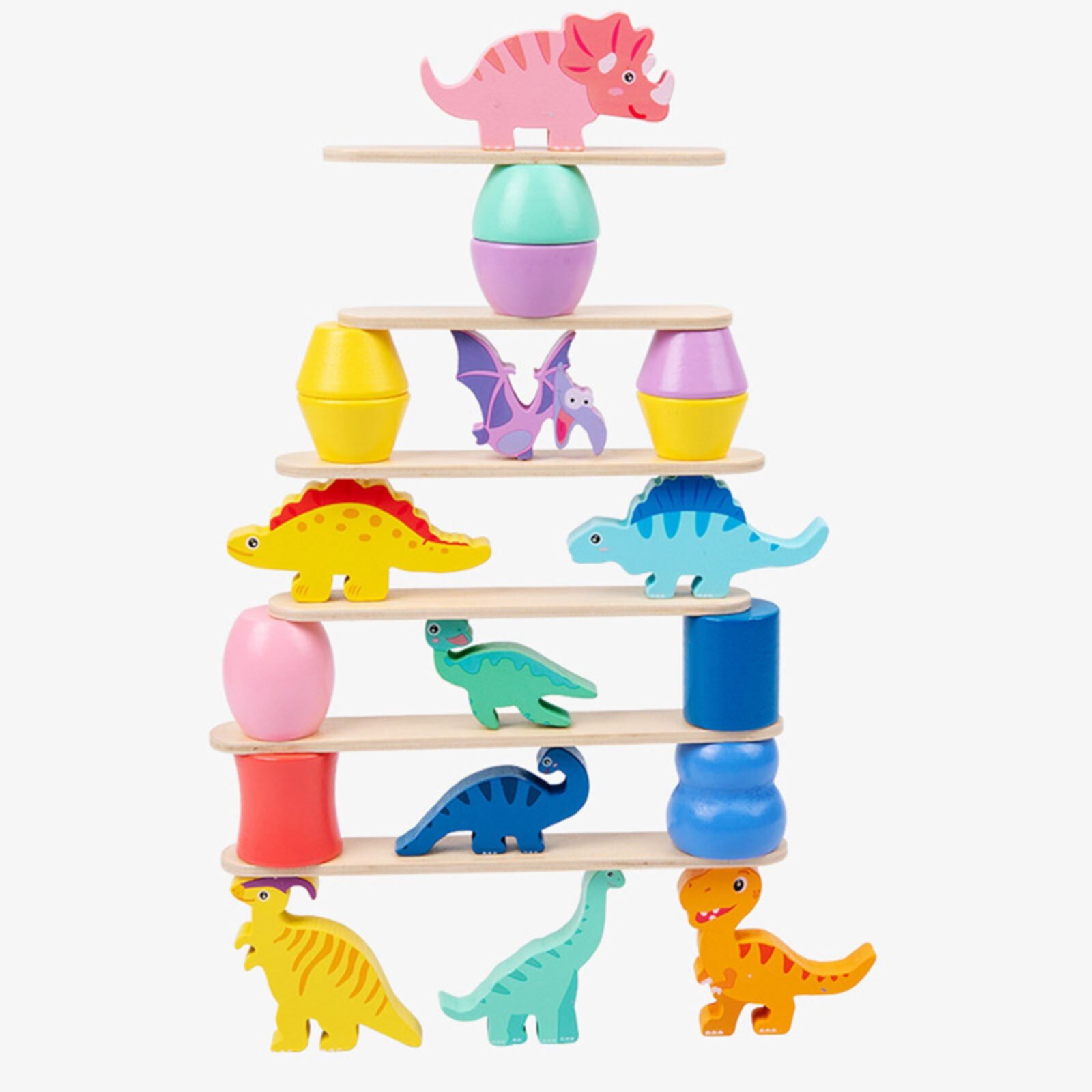 SIYTUAU Dinosaur Toys For 1 2 3 4 Year Old Toddlers Early Education Toys For Ages 2-4 Boys Girls Kids Wooden Dinosaur Blocks Sorting Stacking Toys For Toddler Toys for Boys 8 to 11 Years SIYTUAU