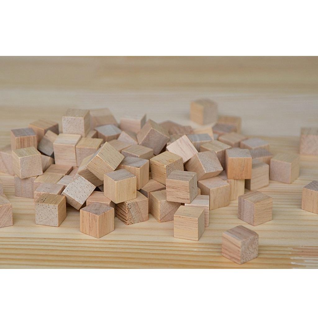 400pcs Natural Wooden Building Blocks Toy Cubes Set Wood Puzzle Eco Toy Hellery