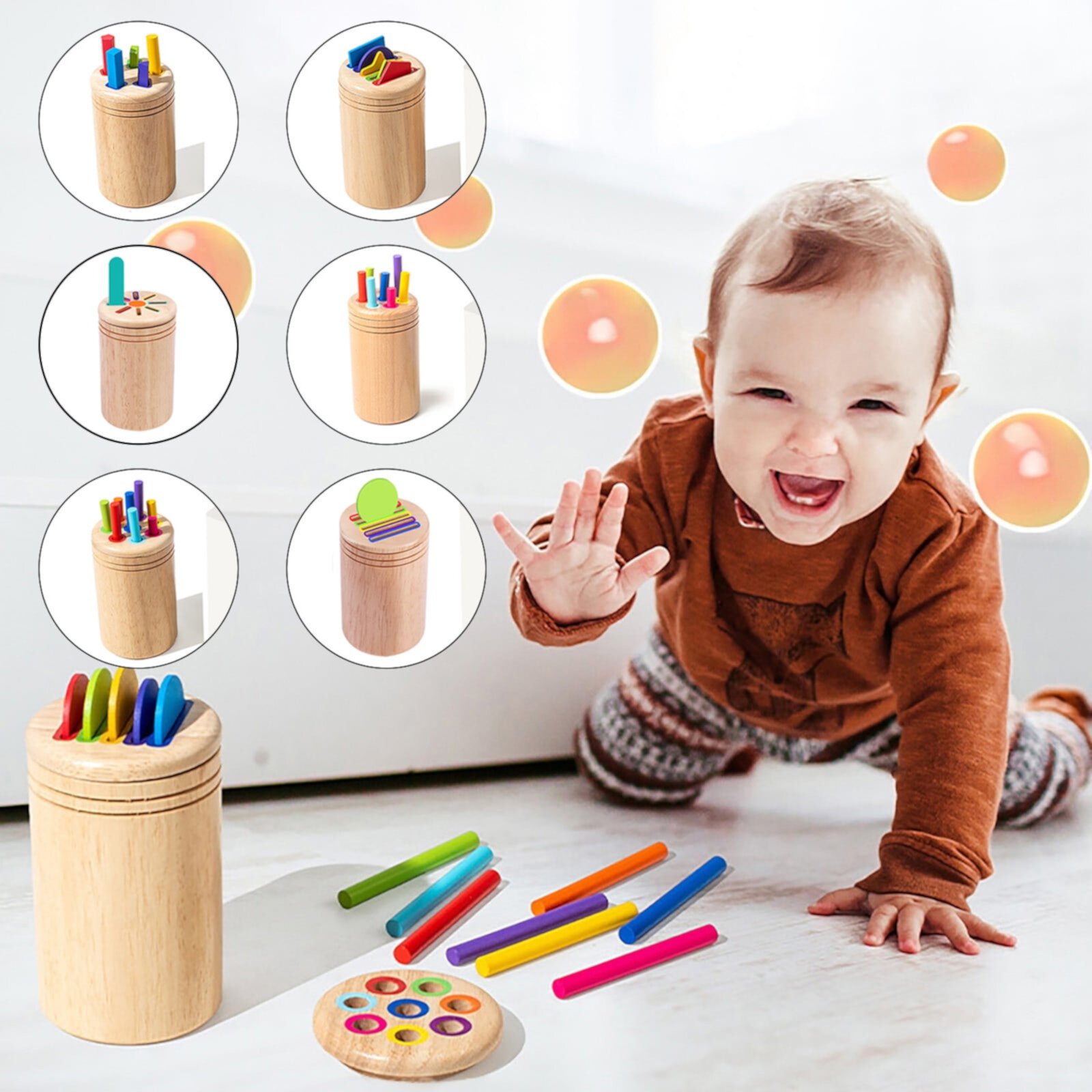 SIYTUAU Toys For 1-3 Year Old Sensory Color Shape Sorting Toys Travel Wooden Fine Motor Skills Sorting Toys Matching Games Busy Board LearningToy For Baby Boys Gift Toys for Boys 8 to 11 Years SIYTUAU