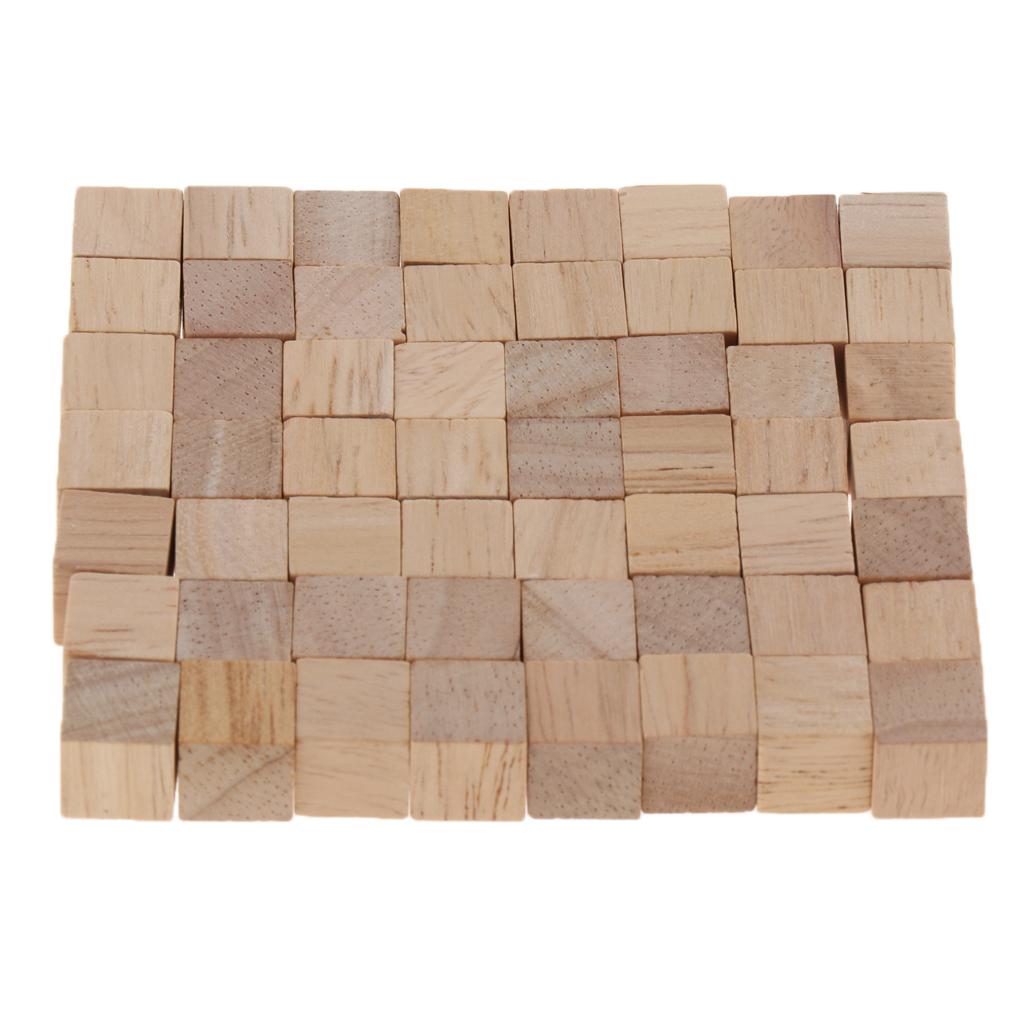 100pcs Natural Wooden Building Blocks Toy Cubes Educational Toy Projects Shamjina