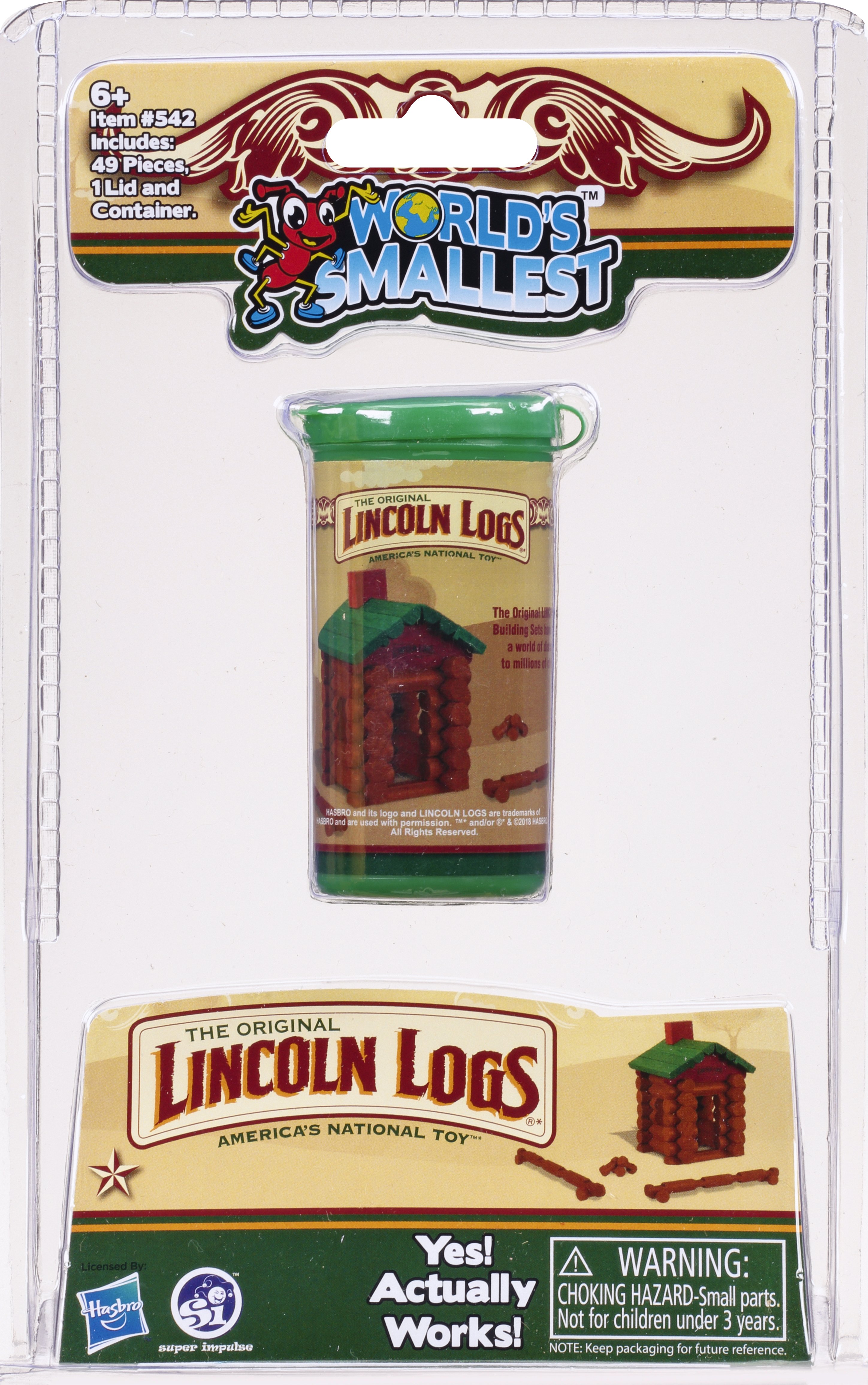 World's Smallest Lincoln Logs Set Lincoln Logs