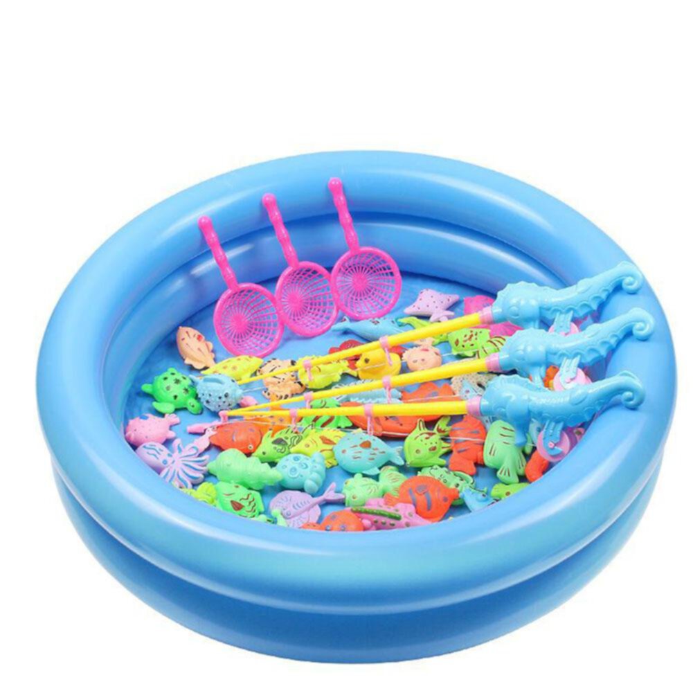 Children's magnetic fishing toy inflatable pool kids pool fishing K8L4 VOPPV