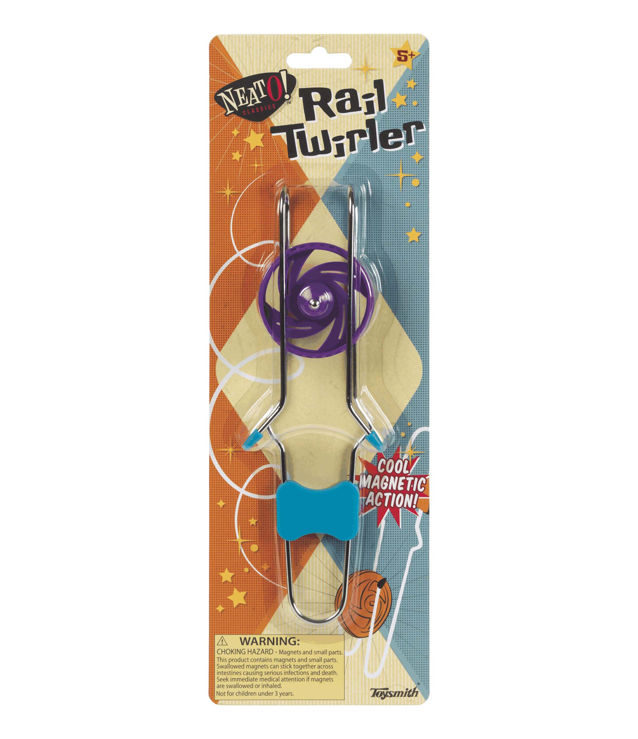 Toysmith Retro Magic Rail Twirler (colors may vary) TOYSMITH