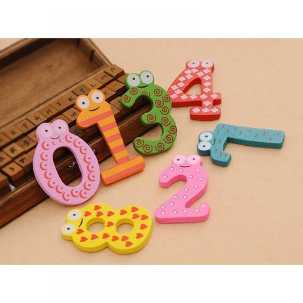 Magnetic Wooden Numbers Toys for Toddlers 1-3 Year Old,0-9 Numbers Figures Magnet Uppercase Refrigerator for Kids Educational Preschool Learning Set Number Games for Toddlers 3 4 5 Years Old Boys Girl Color Profit Kids