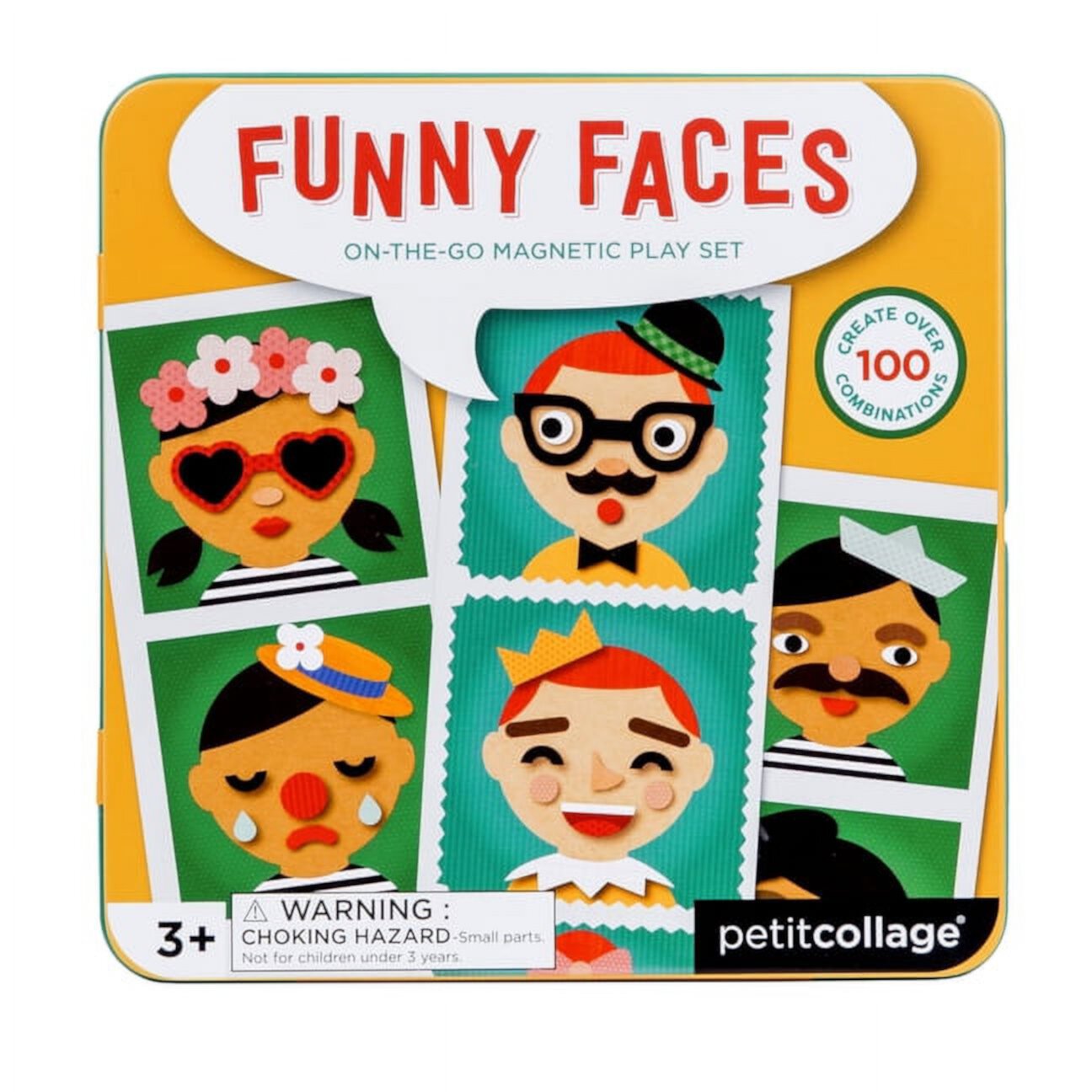 Funny Faces On-The-Go Magnetic Play Set (Other) Petit Collage