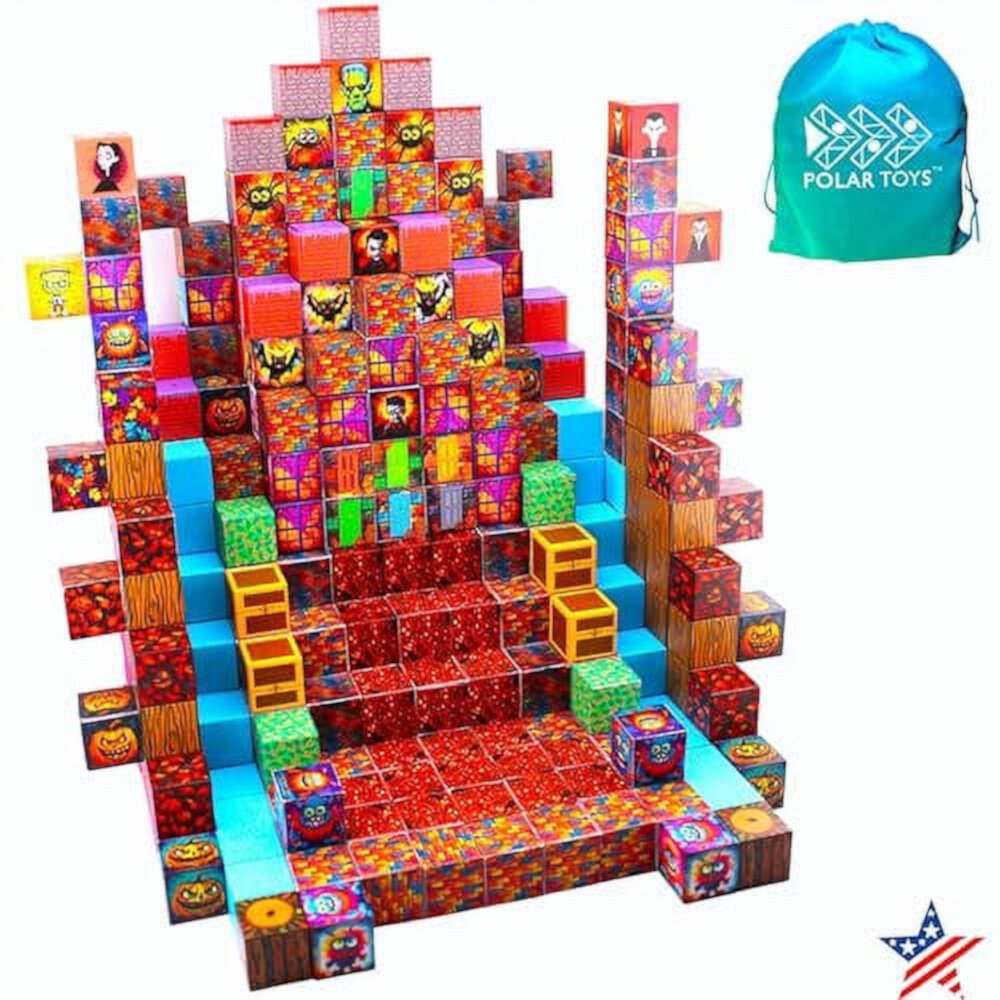 Магнитные блоки Mine Magnet World, 65 кубиков, STEM игрушка для творческого развития Polar Toys