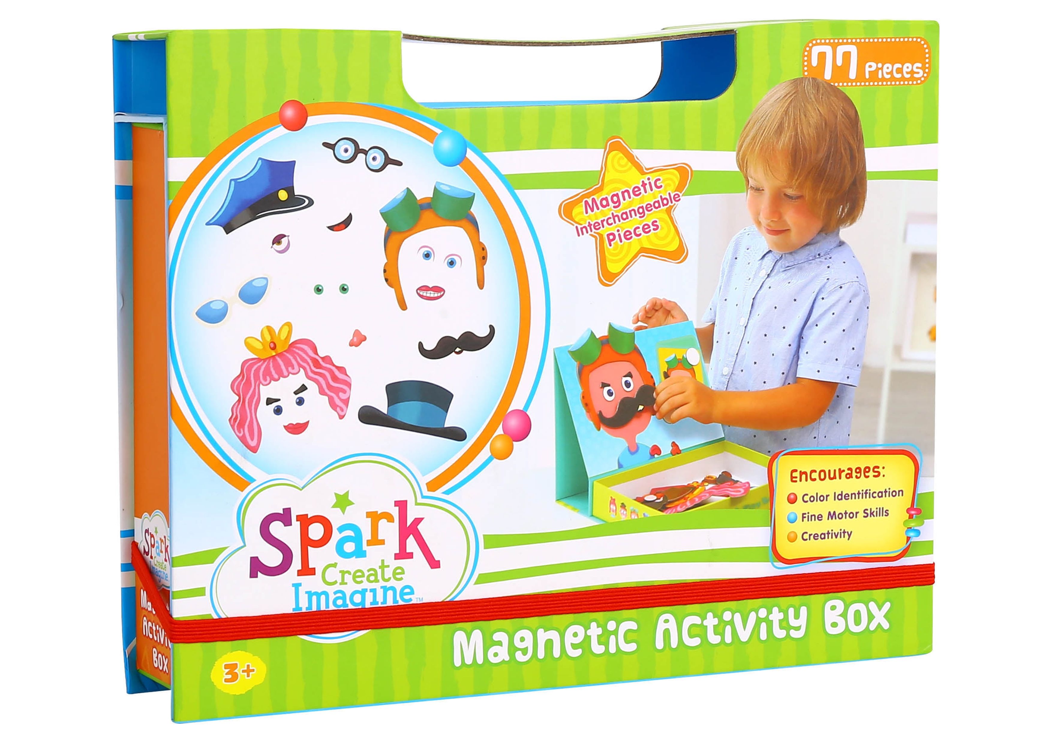 Spark Create Imagine Magnetic Activity Box, 77 Pieces, Ages 3 and up Spark Create Imagine