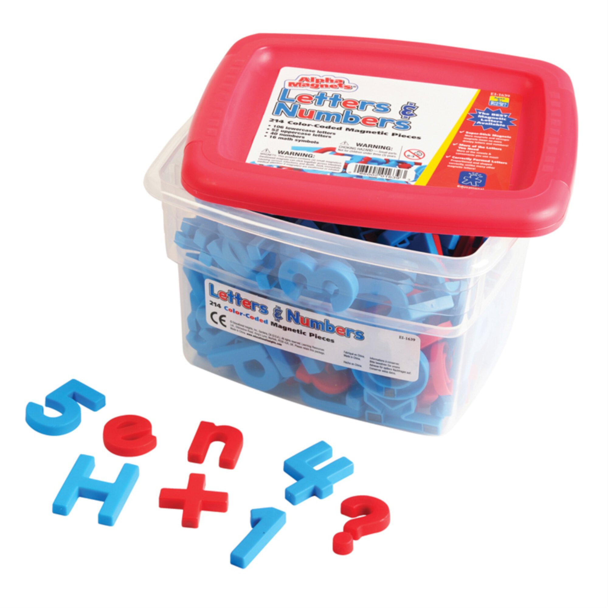 Educational Insights Color-Coded Alphamagnets and Mathmagnets, 214 Pieces Educational Insights