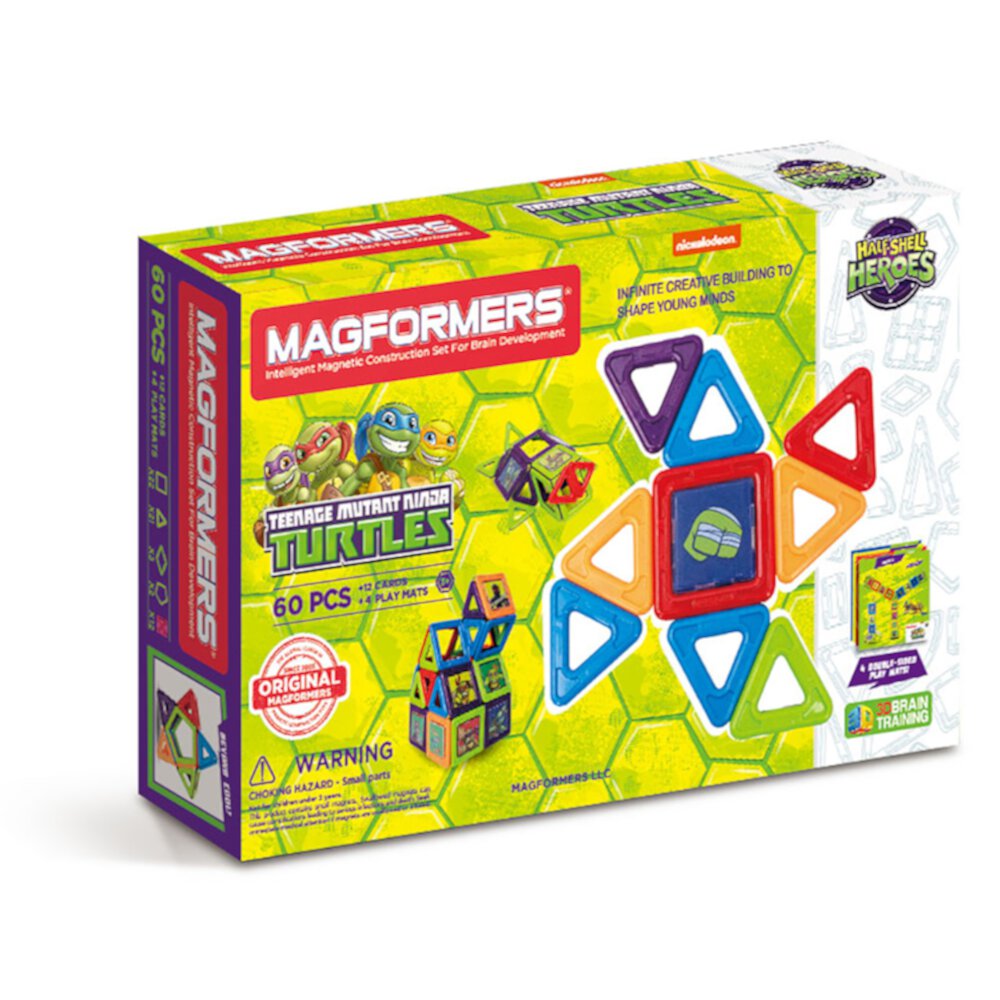 MAGFORMERS Teenage Mutant Ninja Turtles 60-Piece Magnetic Construction Set Magformers