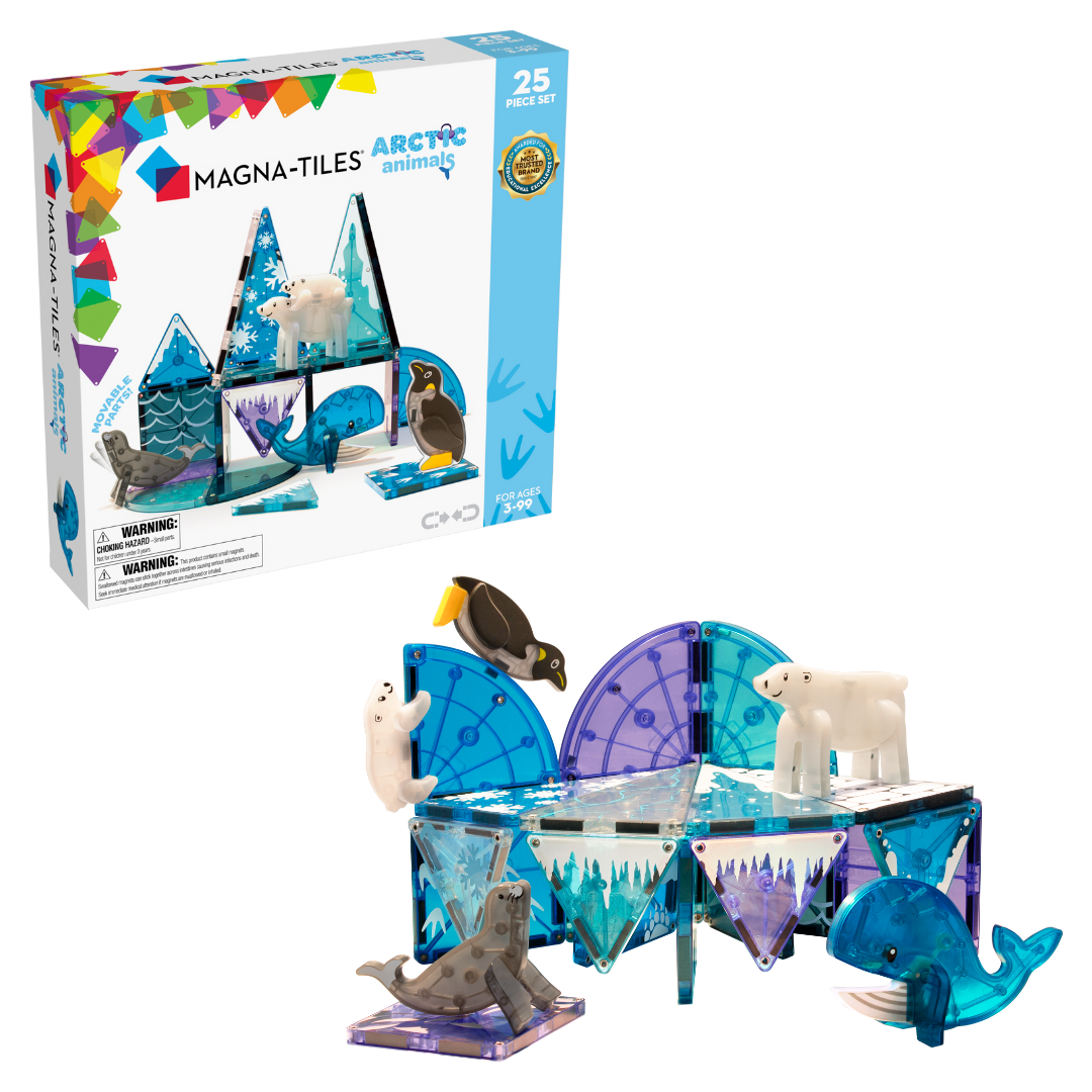 MAGNA-TILES® Арктические животные - 25 предметов для детей от 3 лет, развивающие воображение Magna-Tiles