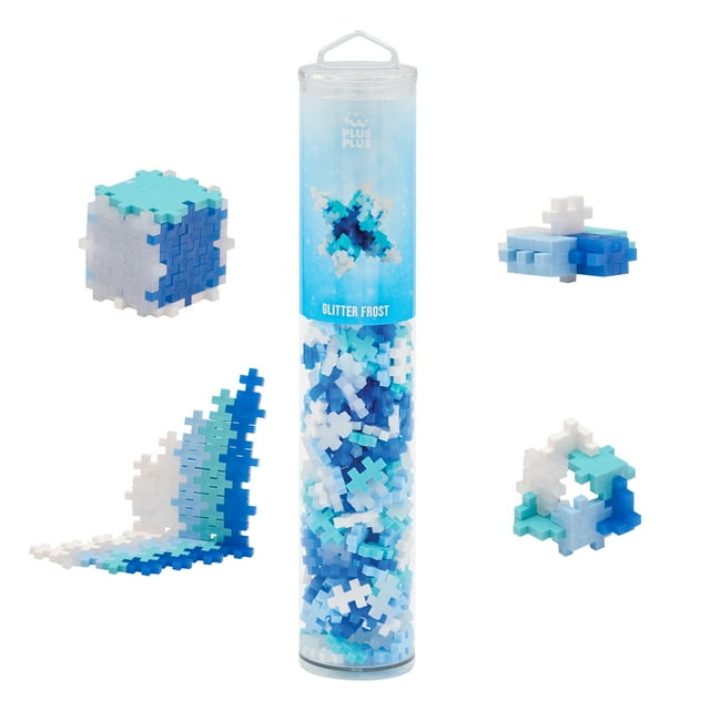 Plus-Plus: Open Play Tube - Glow-In-The-Dark Mix - 240 Pieces - Construction Building STEM Toy, Interlocking Mini Puzzle Blocks, Activity Kids Age 5+ Plus Plus