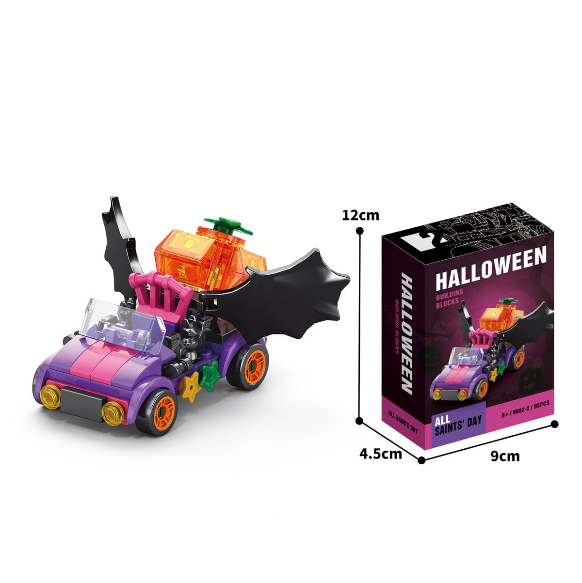 95PCS With Box Halloween Nightmare Scary Pumpkin Truck Building Block Set Toys Children Exquisite Birthday Christmas Gift AnLinMOC