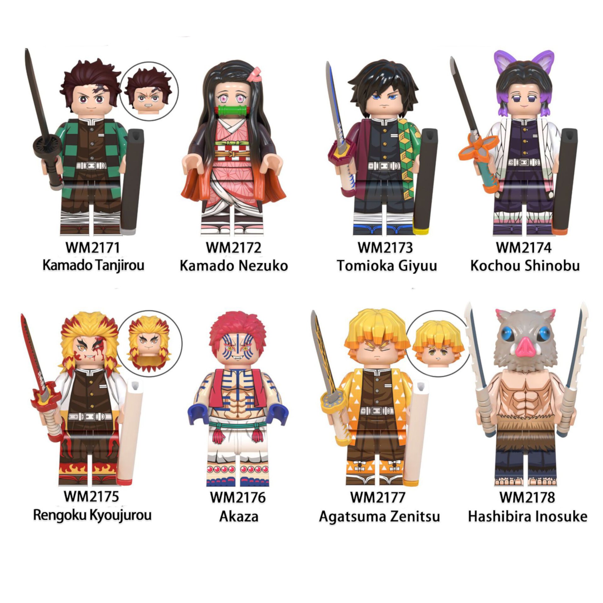 Demon Slay Kimtsu no Yab Building Block Figures X 8 Sets 1 Toybuy