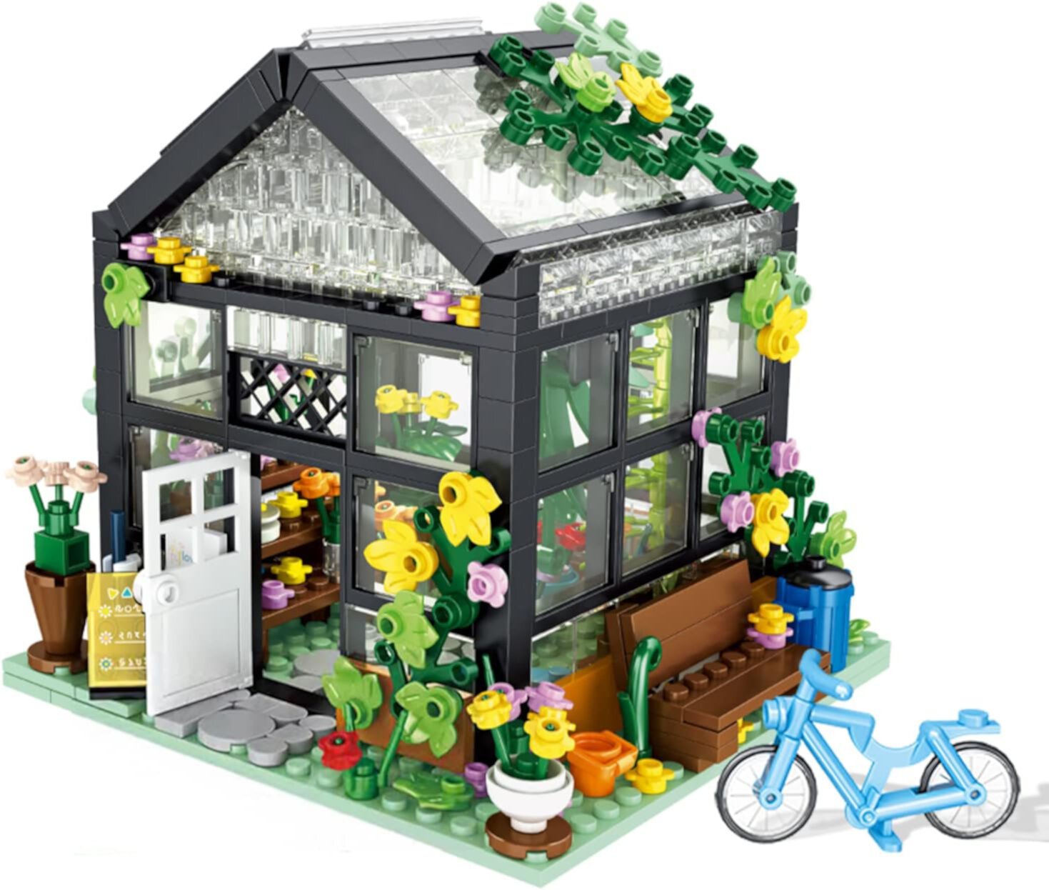 Valentines Day Gifts. Flower House Building Set, Compatible with Lego Flower Friends House Create Elegance and Warmth Environment, Gift with Gift Box for Girls and Building Blocks Lover (579 Pcs) Generic