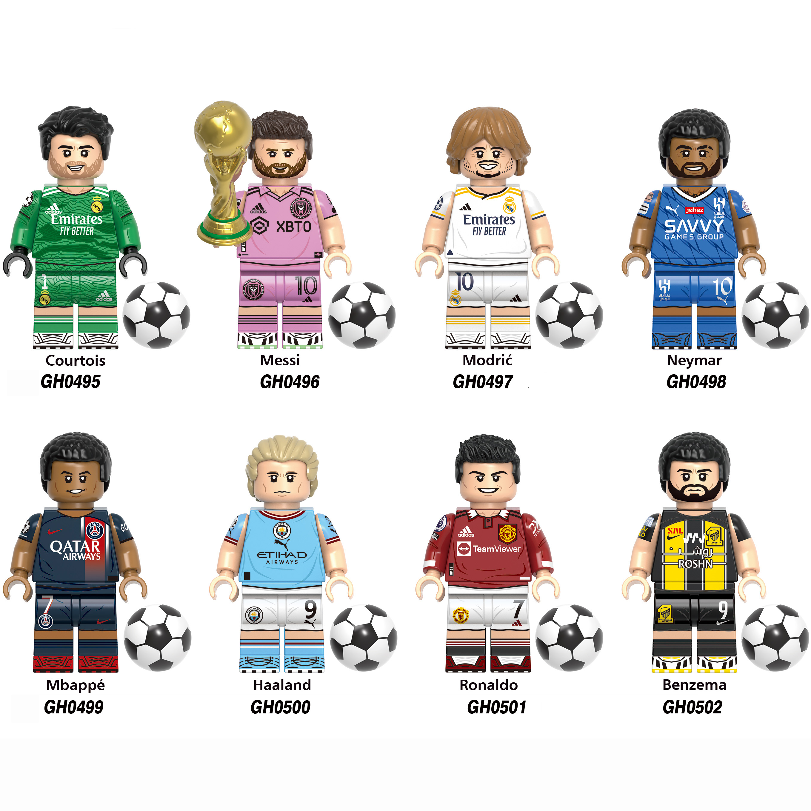 Soccer Supertar Custom Building Block X 8 Set Toybuy