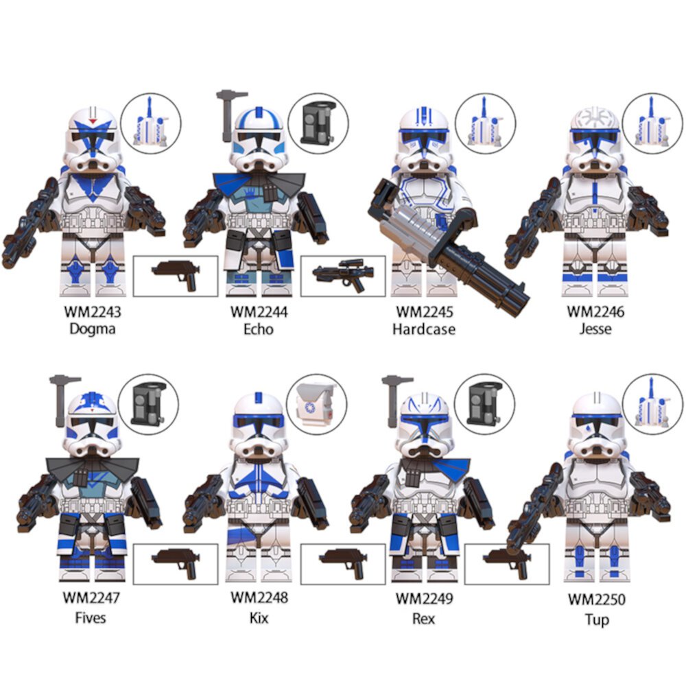 Star Wars 501st Legion Clone Troopers Phase 2 Building Block Figure x 8 Sets Toybuy