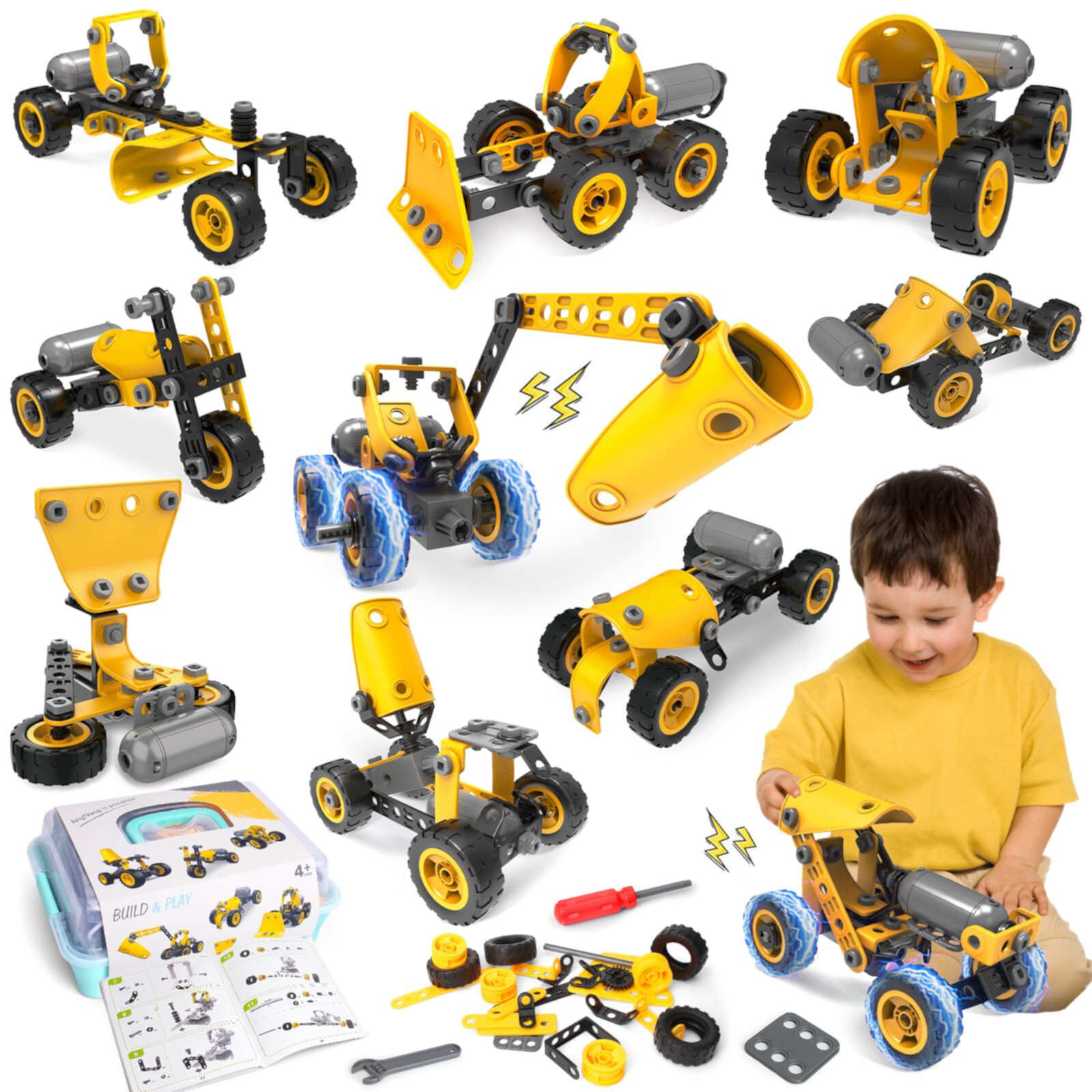 Wanonoo 112 Pcs Electric Stem Toys for 5 6 7 8+ Year Old Building Toys for Boys Girls 4-8 5-7 6-8 Year Old DIY Engineering Kit Creative Educational Gift Wanonoo