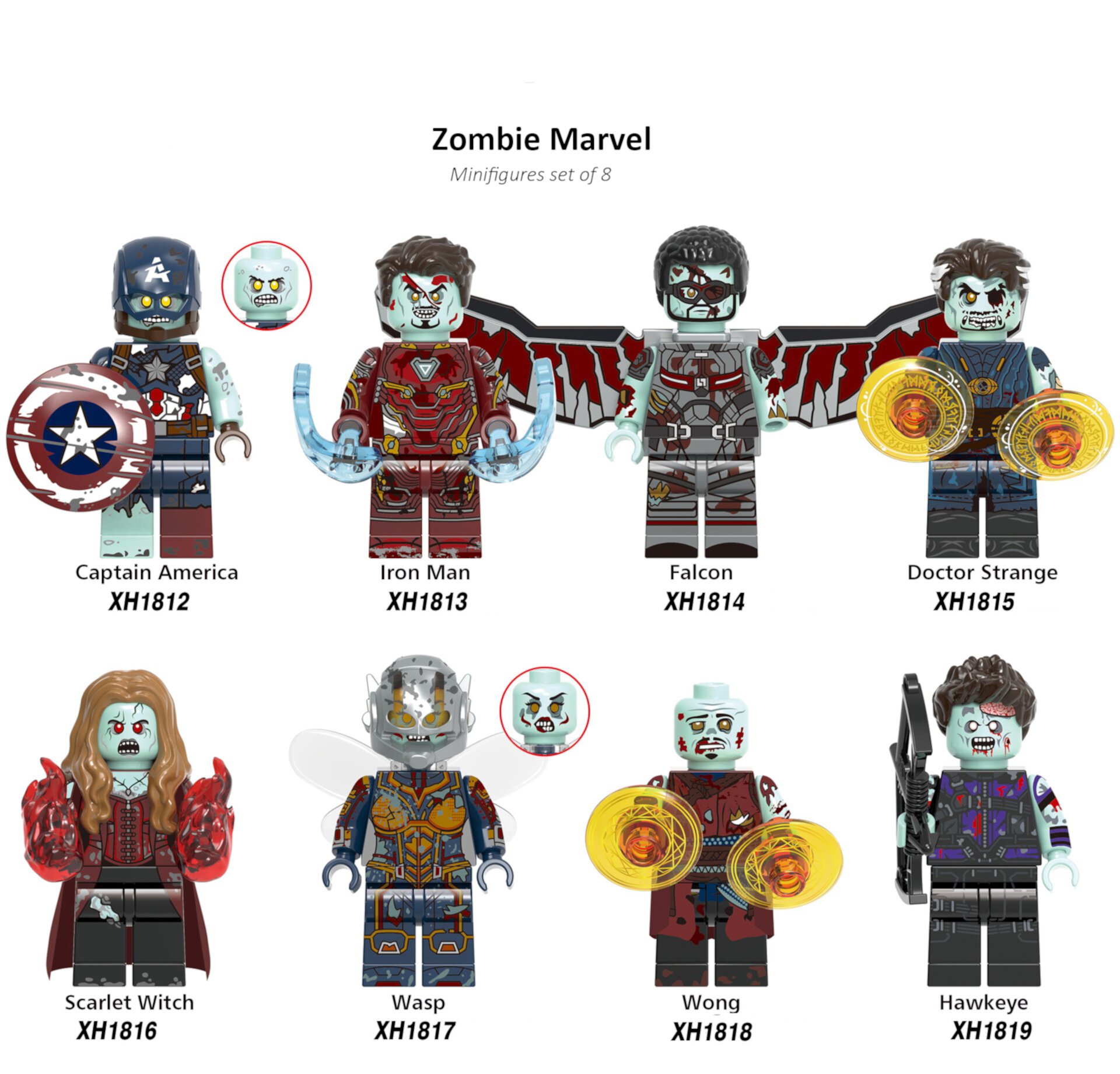 Marvel zombies Building Block Figure Set X 8 Toybuy