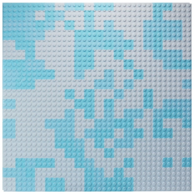 Slab Dream Lab 12"X12" Slab Lite Baseplate for All Major Building Bricks and Blocks (White Mosaic, Single) Slab Dream