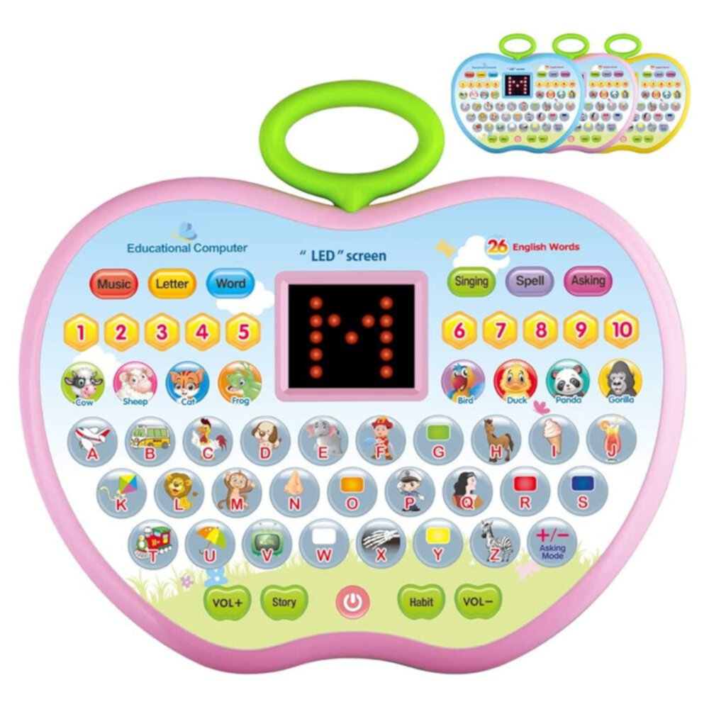 Dikence Toy Gift for 2 3 4 Year Old Girls, Kids Educational Toys for 1-3 Year Olds Toddlers Baby Learning Tablet for 12 18 24 36 Months Boy Laptop for Child Age 2 3 4 Birthday Present Alphabet Game Dikence