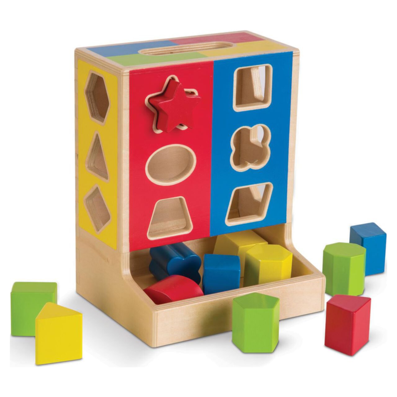 Melissa & Doug Color Blocks Wooden Shape Sorter (12 shapes) Melissa & Doug