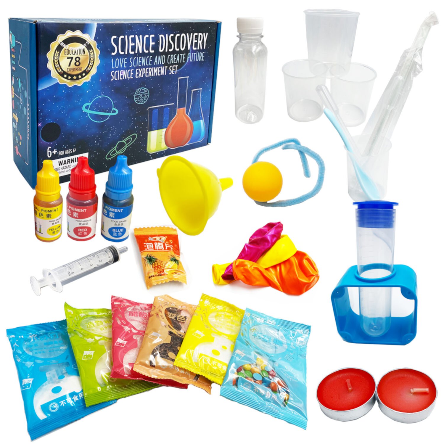 78 Lab Experiments Science Kits for Kids Age 6 7 8 9 10 11 12  Chemistry and Physics Set Toys Gift for Kids Christmas Birthday Party Sytle-Carry