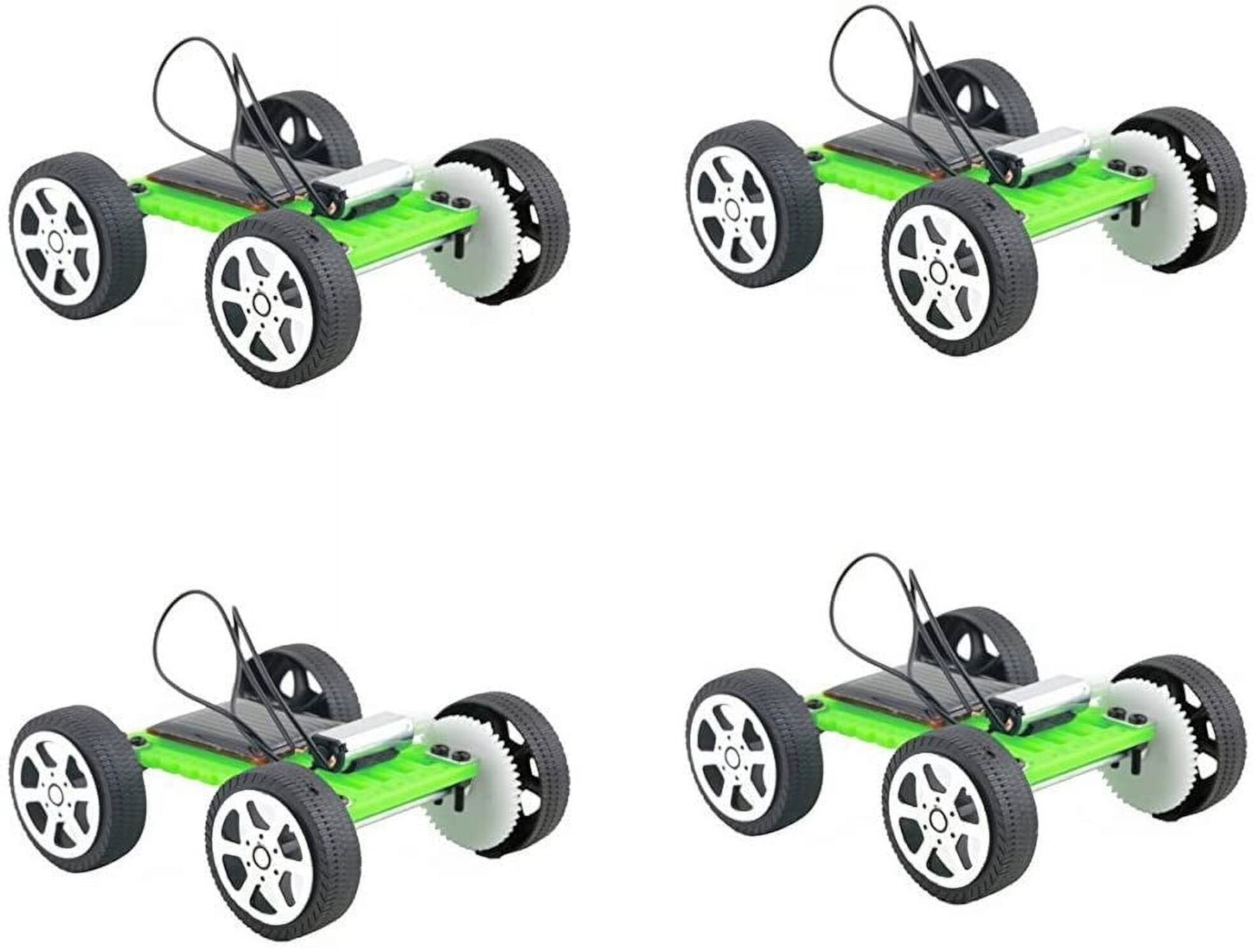 4pcs/Set Children DIY Assemble Solar Power Car Toy Kit Science Educational Gadget Hobby Ishantech