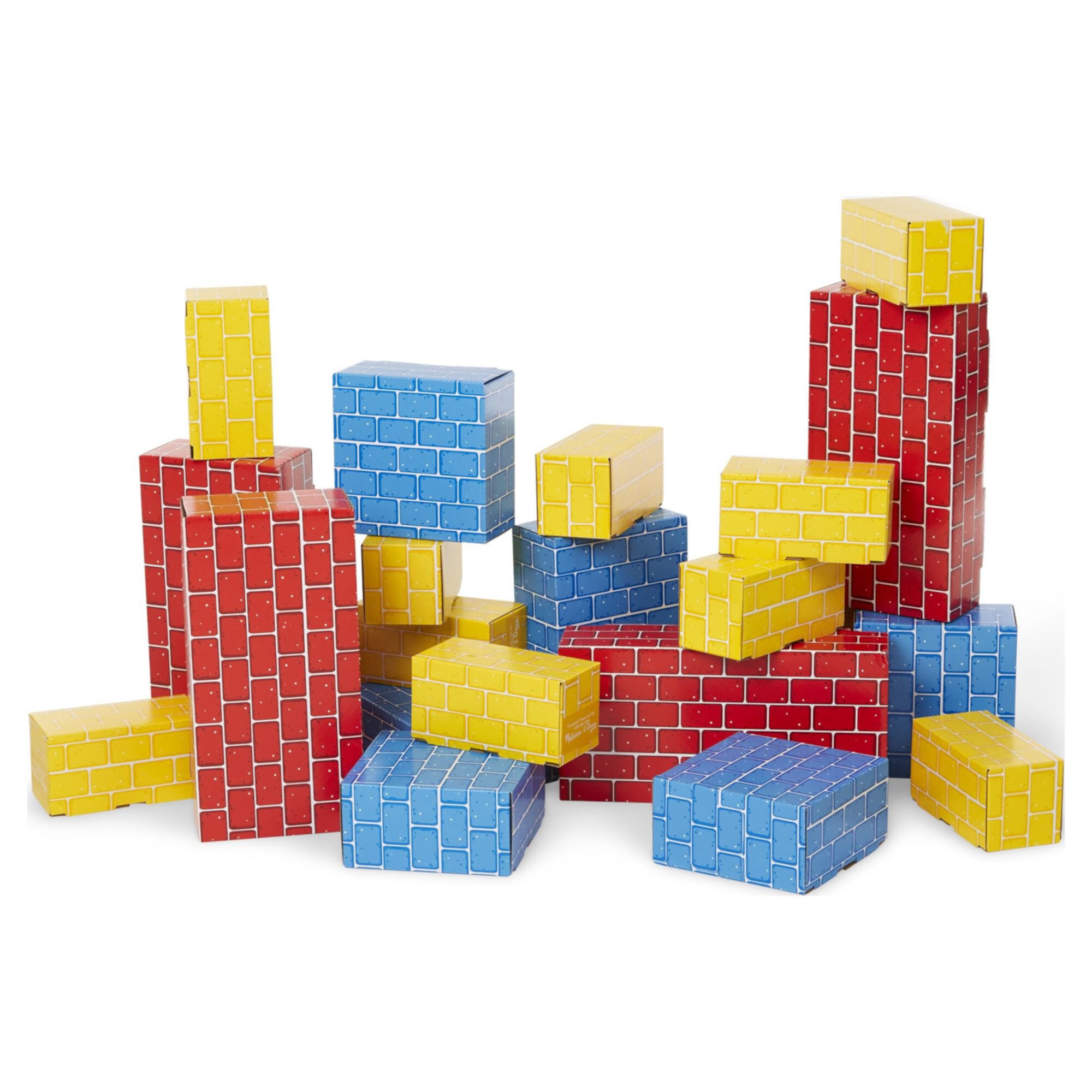 Melissa & Doug Jumbo Extra-Thick Cardboard Building Blocks - 40 Blocks in 3 Sizes - FSC Certified Melissa & Doug