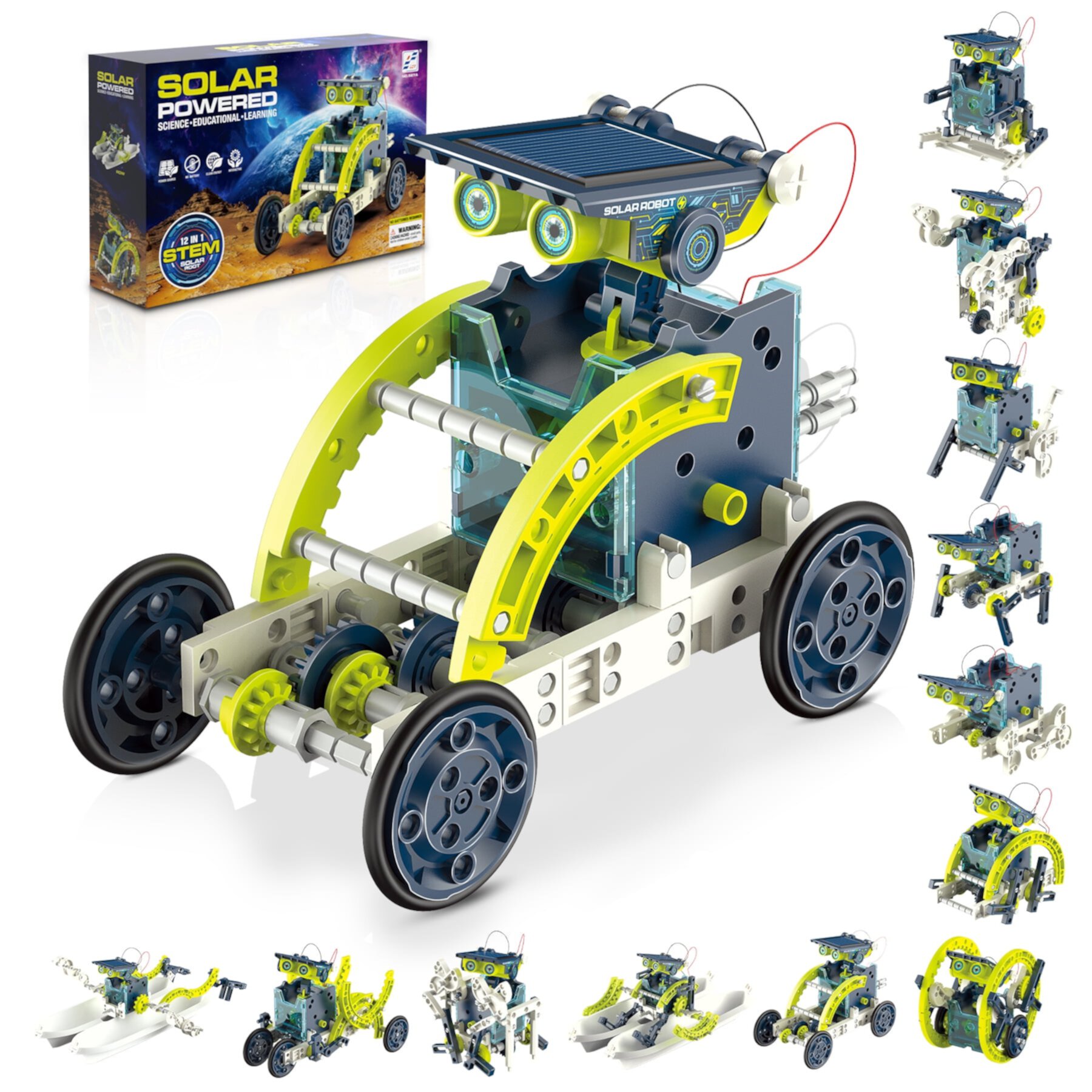 Beefunni 12-in-1 STEM Solar Robot Toys,Educational Building Science Experiment Kit for Kids,Gifts for 8 -12 Year Old Boys Girls Beefunni