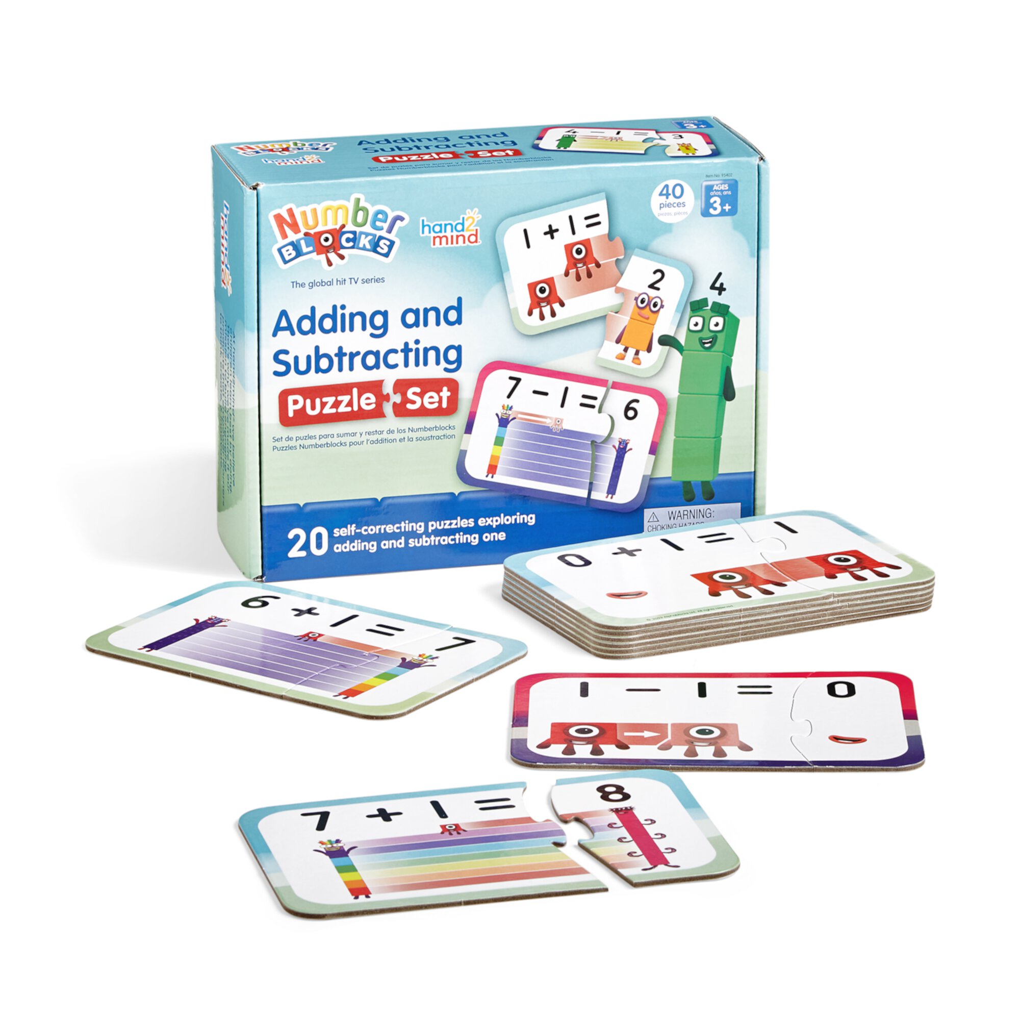 hand2mind Numberblocks® Adding and Subtracting Puzzle Set, Math Puzzles, Counting Games Hand2mind