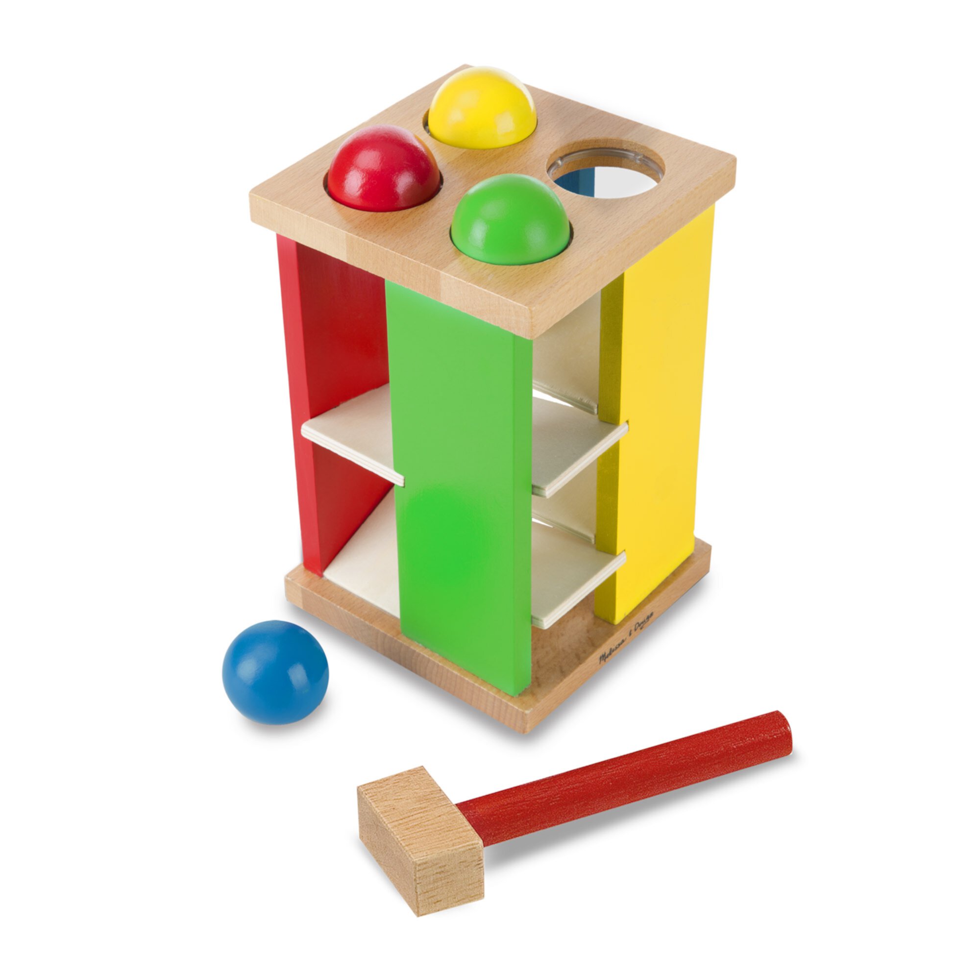 Melissa & Doug Deluxe Pound and Roll Wooden Tower Toy With Hammer Melissa & Doug