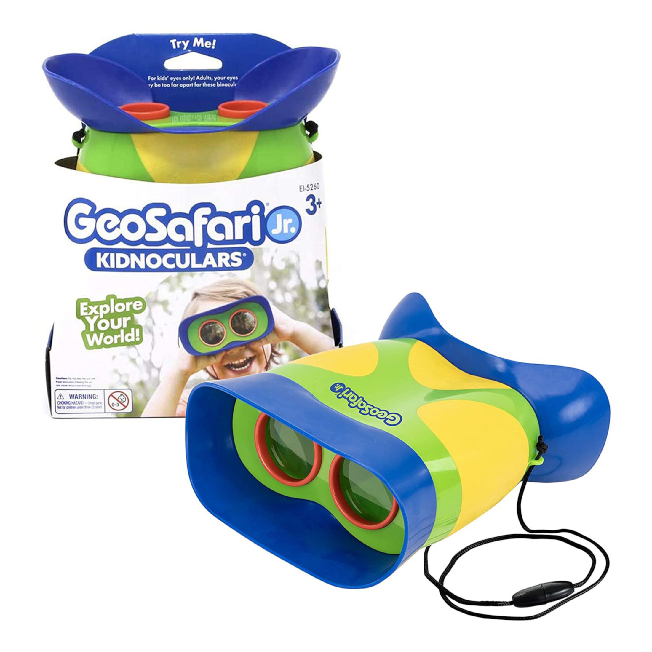 Educational Insights GeoSafari Jr. Kidnoculars 2X Binoculars for Kids, Science Set Kids Ages 3+ Educational Insights