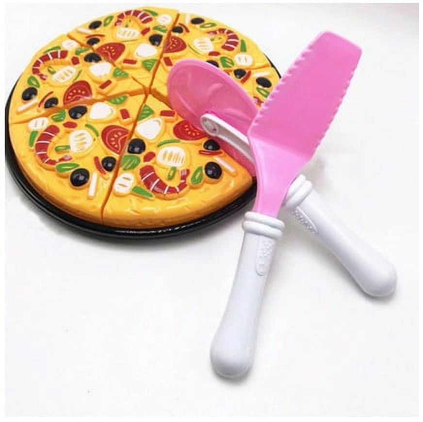 9 Piece Pizza Set for Kids Pizza Cutting Play Set Toy Kids Pizza with Knife Dish Fun Pizza Party Play Food Set Educational Montessori Toys Play Food Toy Set for Kids Amazingfashion