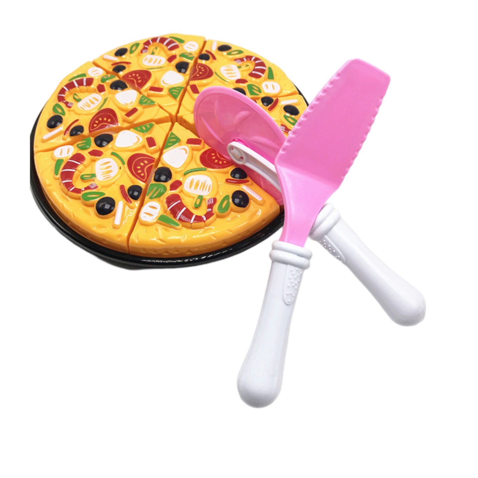 9 Piece Pizza Set for Kids Pizza Cutting Play Set Toy Kids Pizza with Dish Food Set Educational Montessori Toys Play Food Toy Set for Kids Unbranded