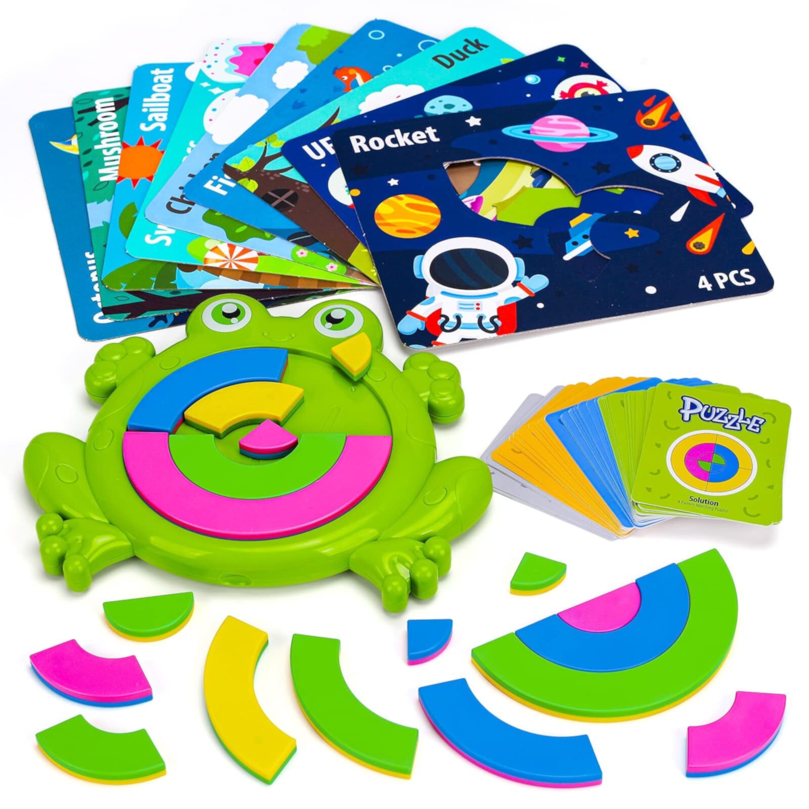 Block Puzzles Frog Puzzles for Kids Ages 3-8, Montessori Toys Preschool Educational Brain Teaser Boards Toys Gifts for 3 4 5 6 7 8 Year Old Boys Girls Dream Fun