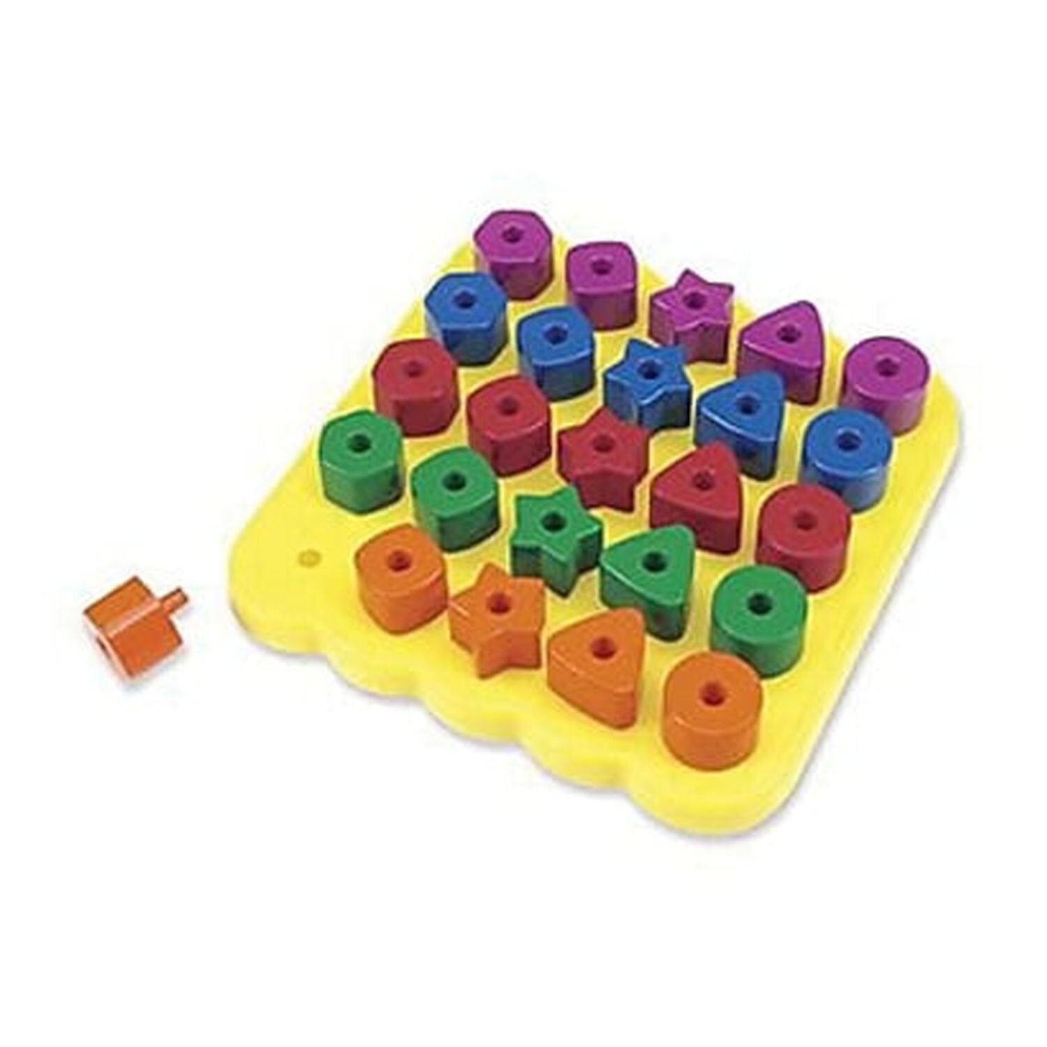 Learning Resources, LRNLER1572, Stacking Shapes Pegboard, 1 / Set S&S