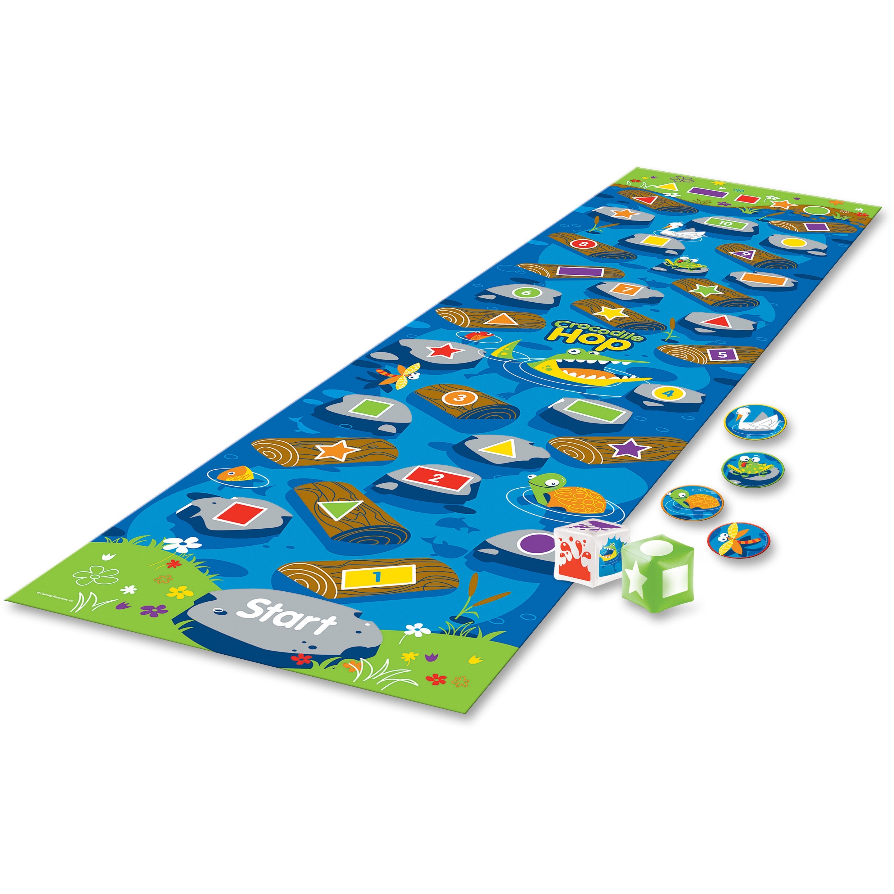 Learning Resources, Lrnler9544, Crocodile Hop Floor Game, 1 Each Learning Resources