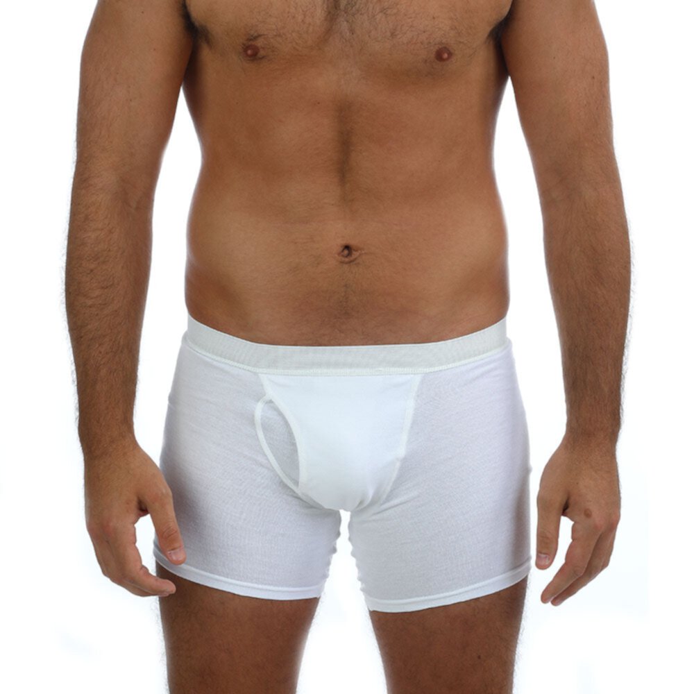 Mens' Sweat-Resistant , Stain-Resistant Boxer Briefs With 6 Ply Highly Absorbent/Water-Proof Integrated Front-To-Back Panel Style # BU100 Kleinert's