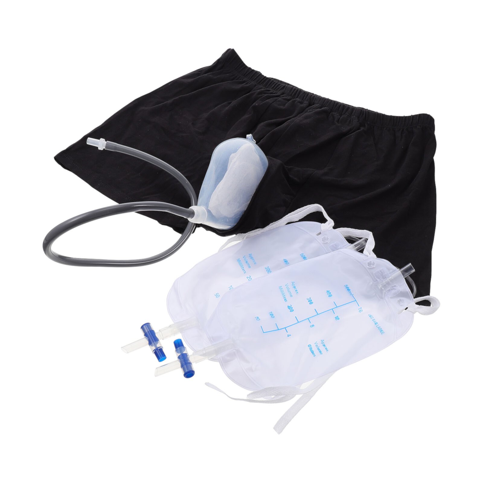 Mizh 1 Set Incontinence Underwear with Urine Collector Bags Anti-leak Incontinence Men Underwear Mizh