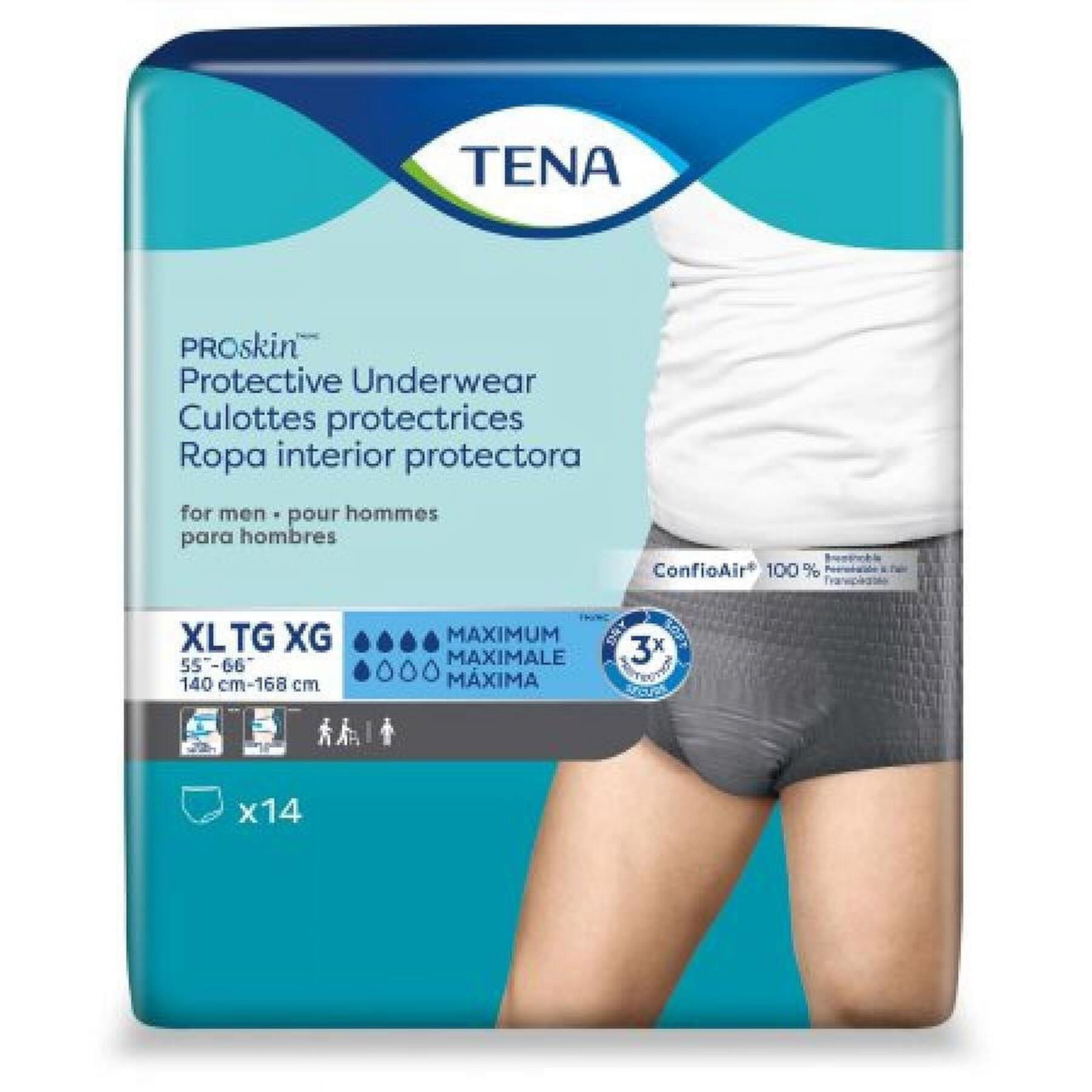 TENA ProSkin Underwear, Moderate Absorbency, X-Large, 56 Count Tena