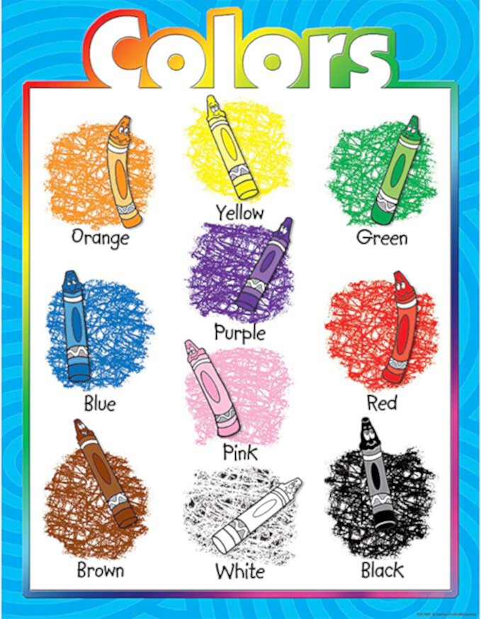 Teacher Created Resources Colors Chart, Multi Color 7685 Teacher Created Resources